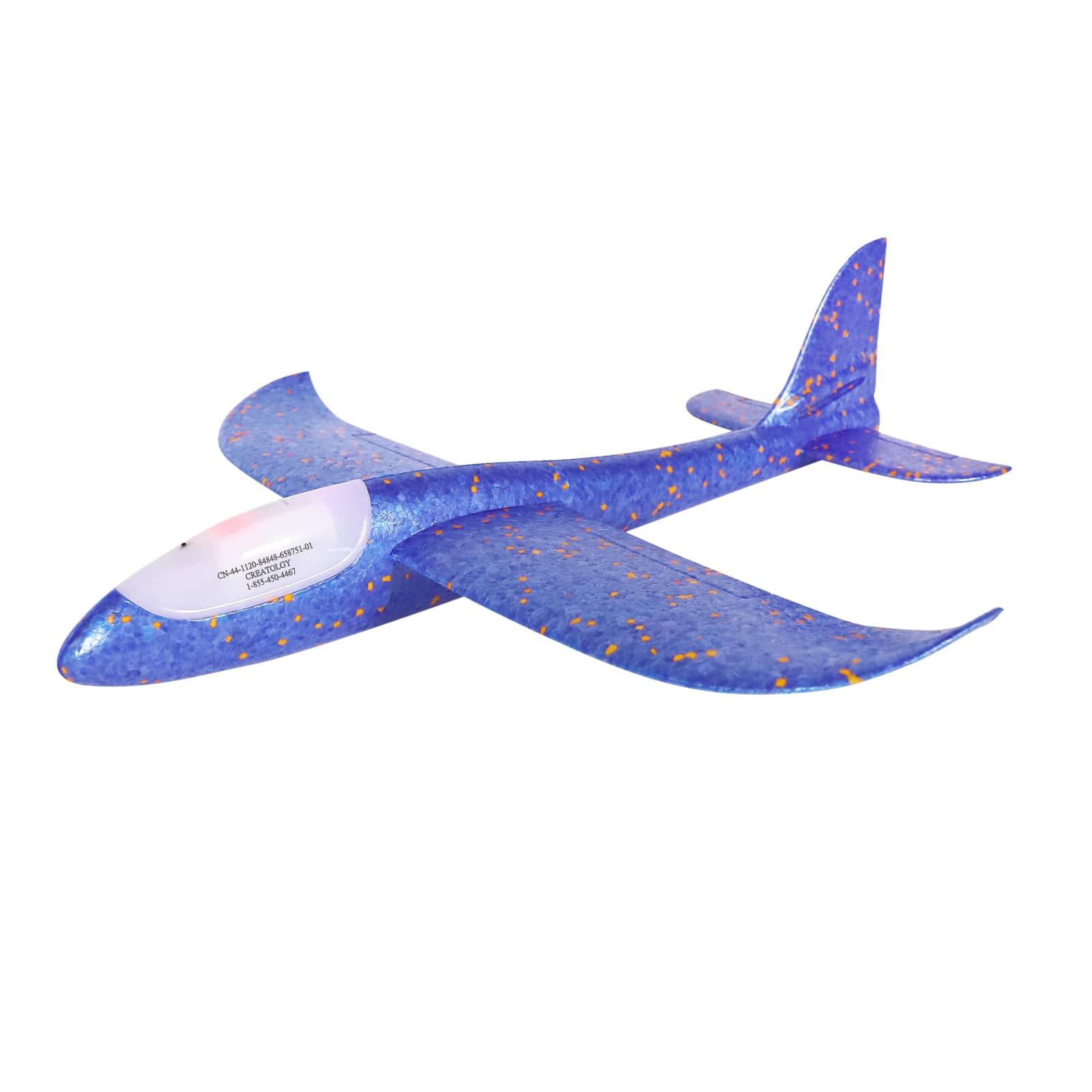 Blue Light Up Glider Plane by 