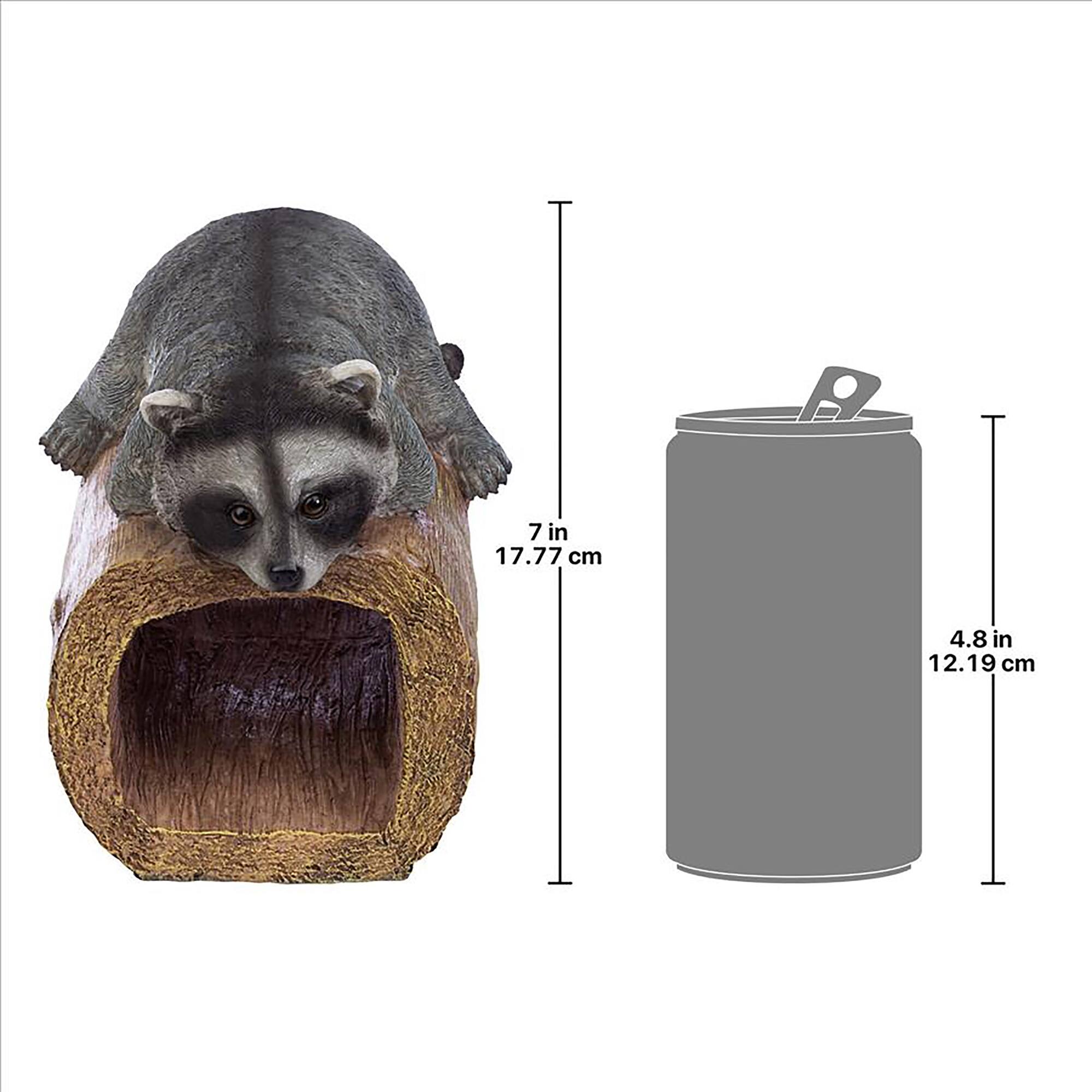 Design Toscano 9" Raider the Raccoon Gutter Guardian Downspout Statue