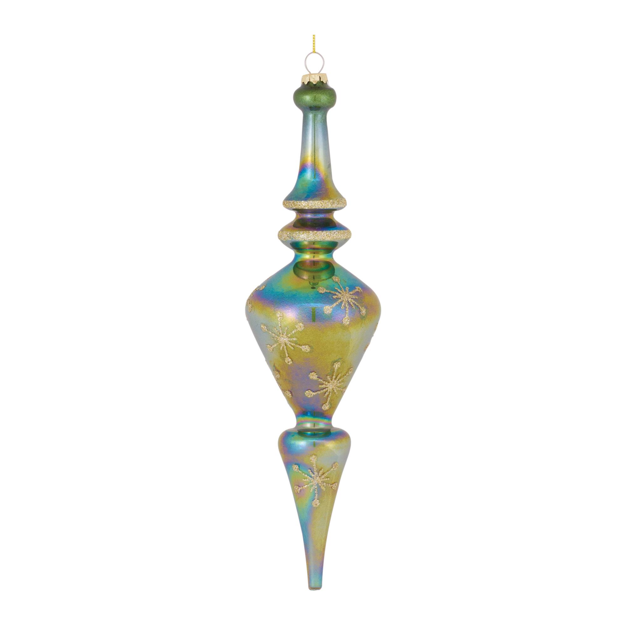 4ct. 13" Iridescent Glass Finial Drop Ornaments