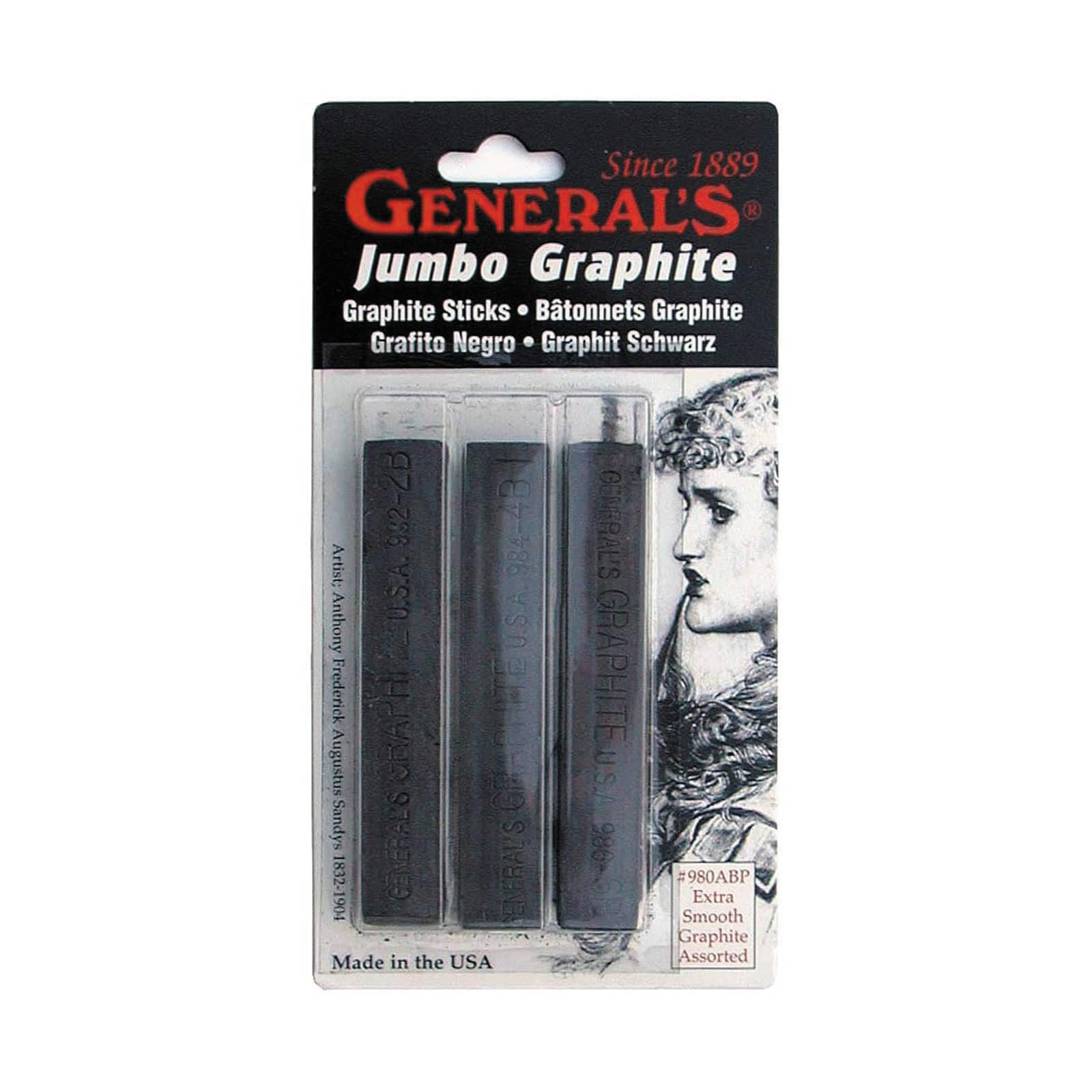 General's® Jumbo Graphite Stick Set, 3ct.