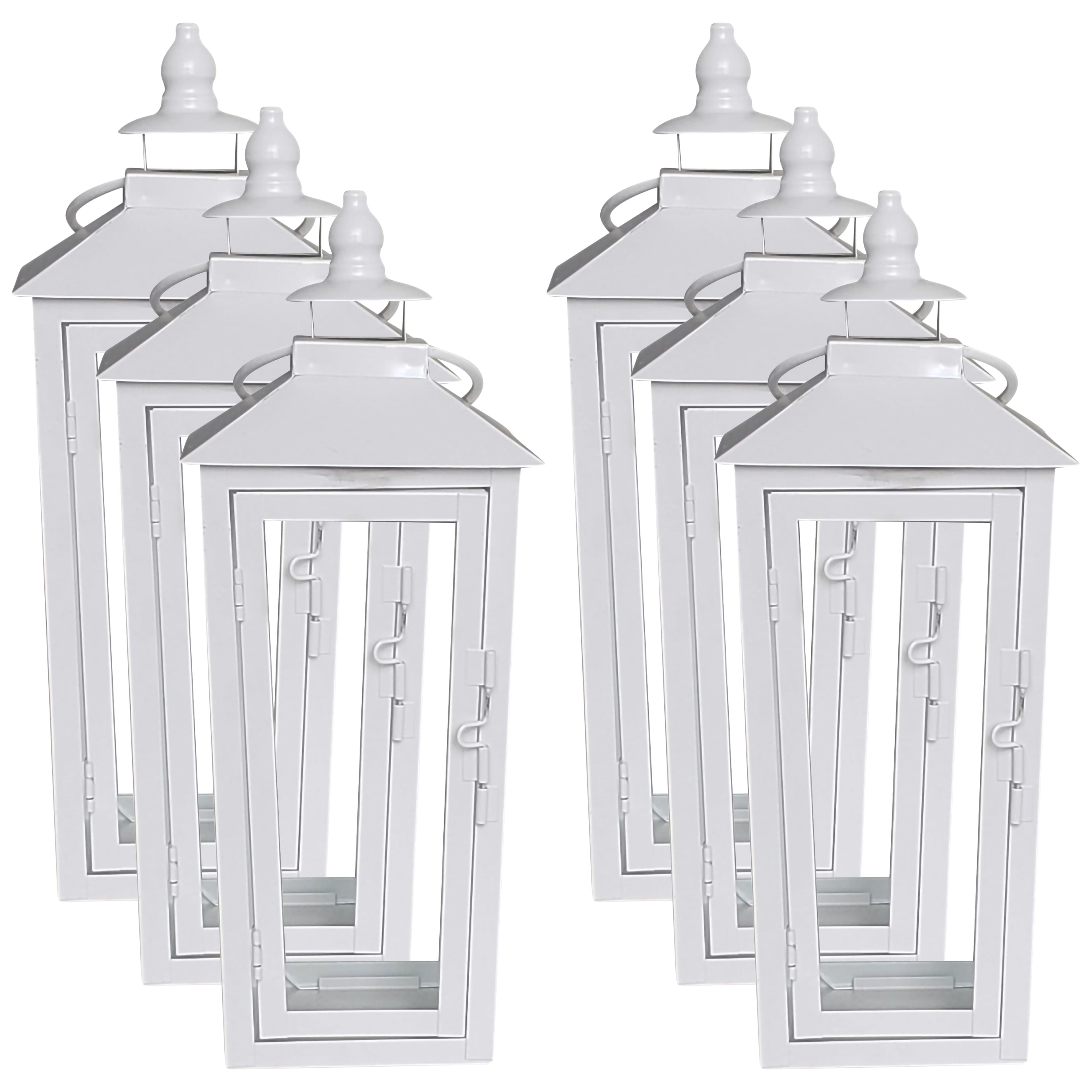 8 Pack: 12.2&#x22; White Metal Lantern by Ashland&#xAE;