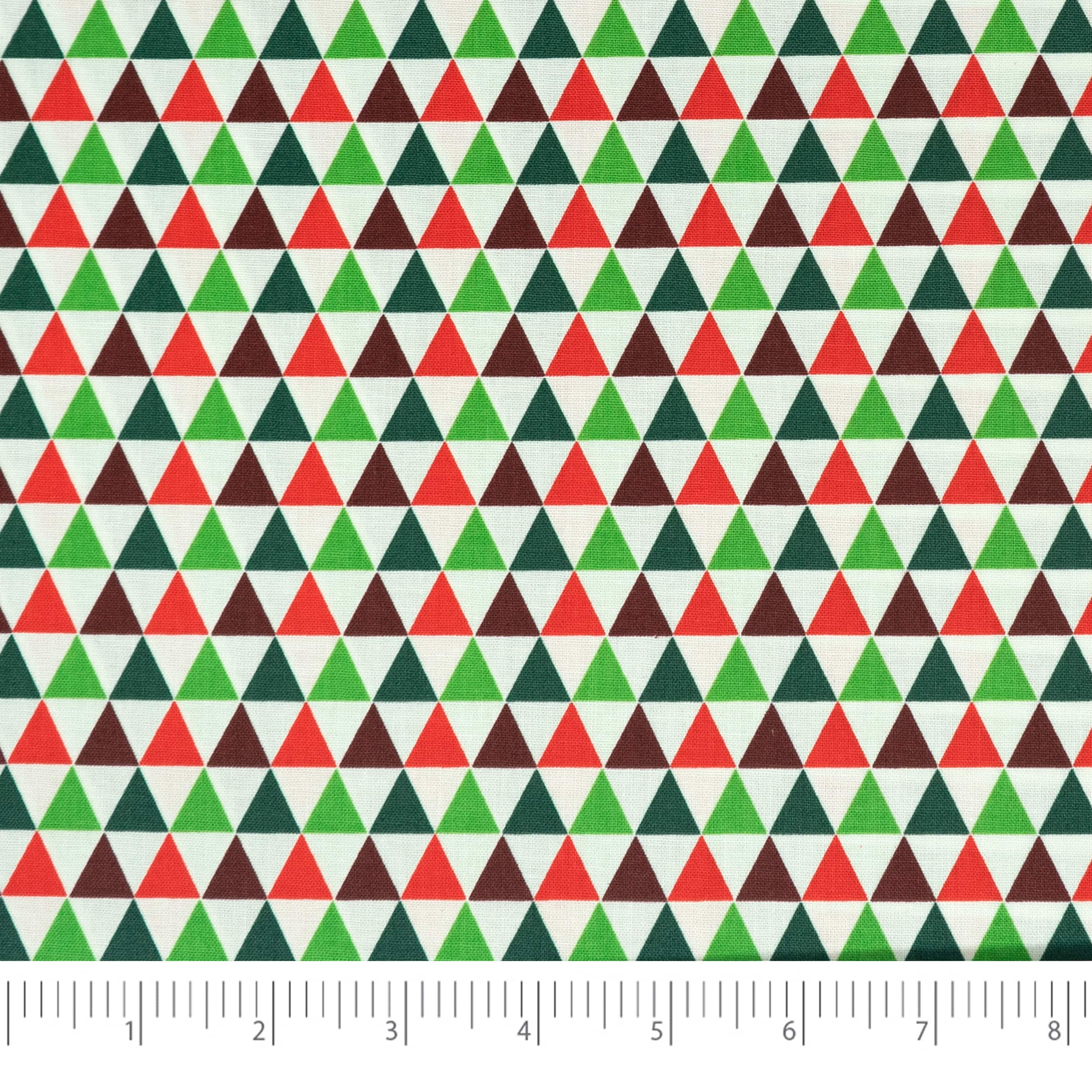 SINGER Christmas Triangles Print Cotton Fabric