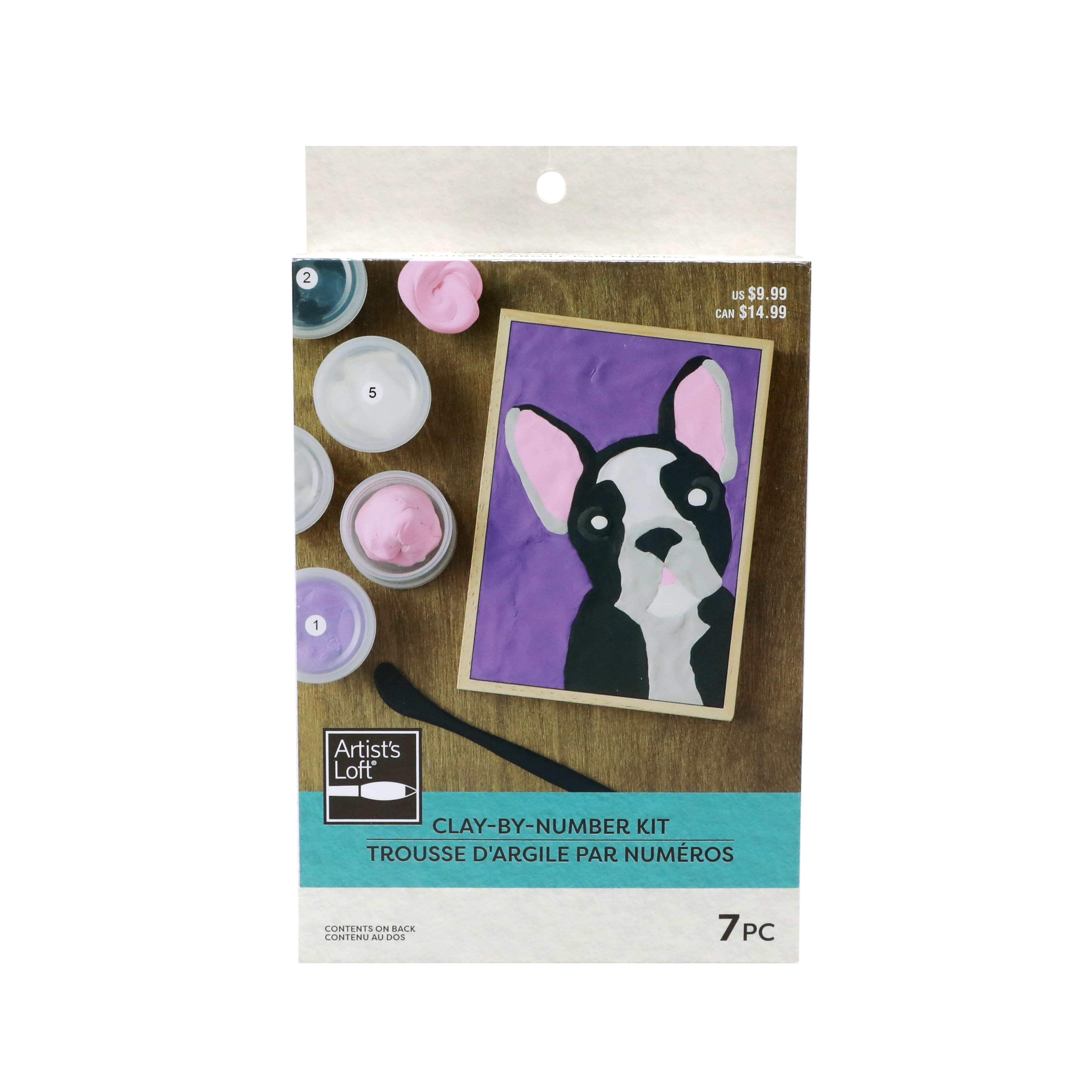 Black &#x26; White Dog Clay-by-Number Kit by Artist&#x27;s Loft&#xAE;
