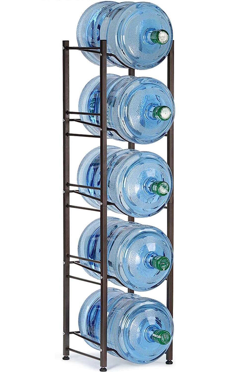 NEX&#x2122; Dark Brown 5 Tier 5 Gallon Metal Water Jug Holder Storage Rack