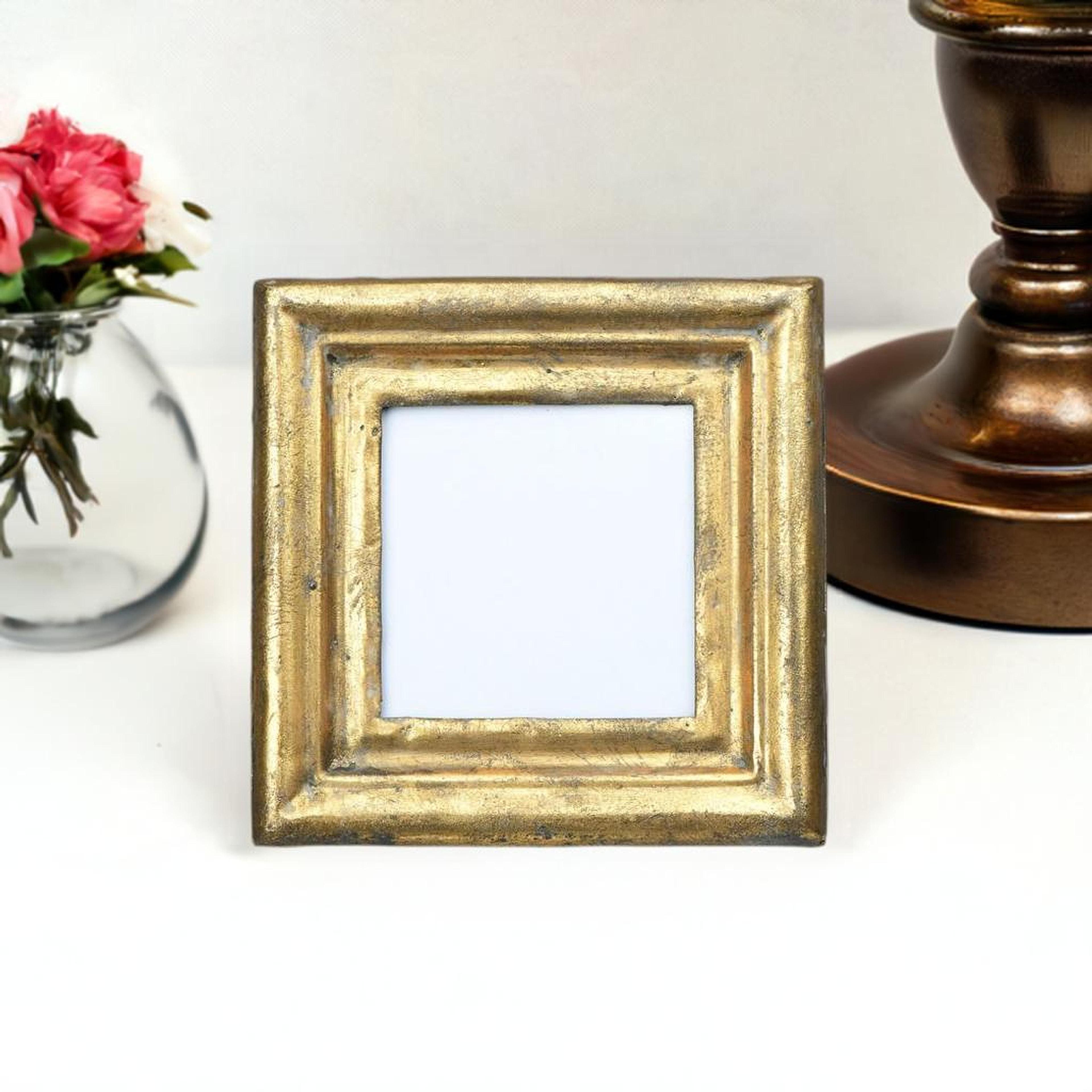 Hello Honey&#xAE; Antiqued Gold Square 3.5&#x22; x 3.5&#x22; Picture Frame