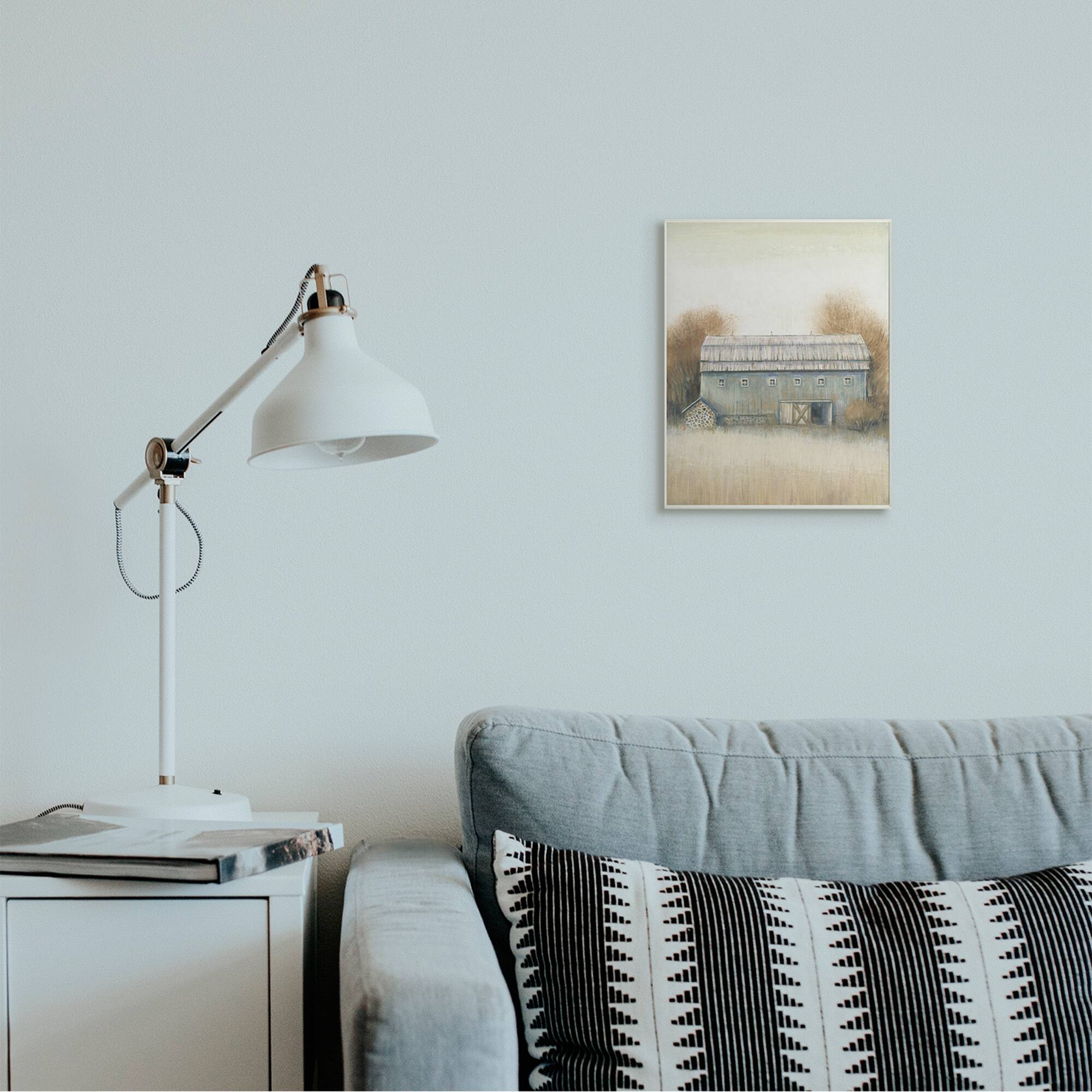 Stupell Industries Autumn Barn Doors Vintage Farm Landscape Wall Plaque