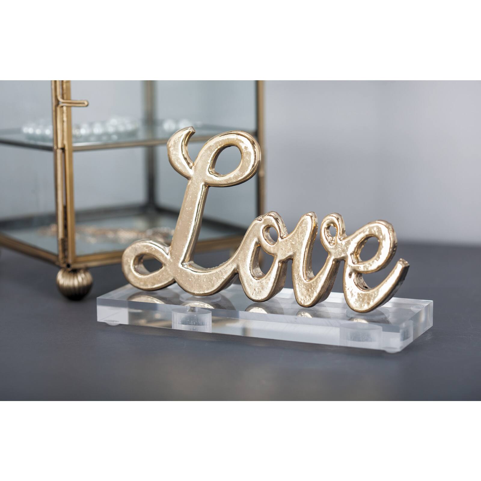 6" Clear & Gold Love Decor Sign Set Michaels