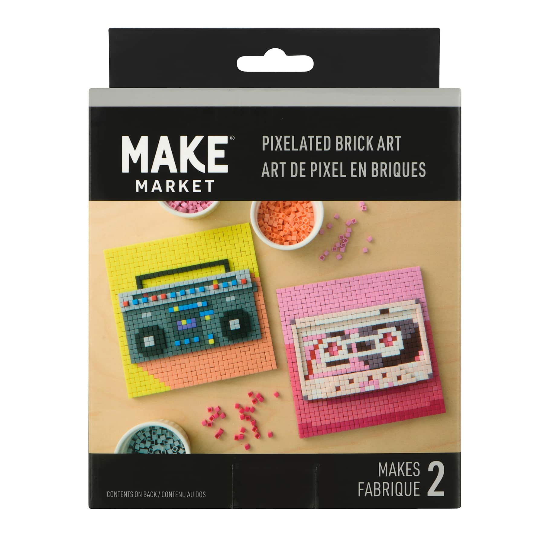 Radio &#x26; Cassette Pixelated Brick Art Kit by Make Market&#xAE;