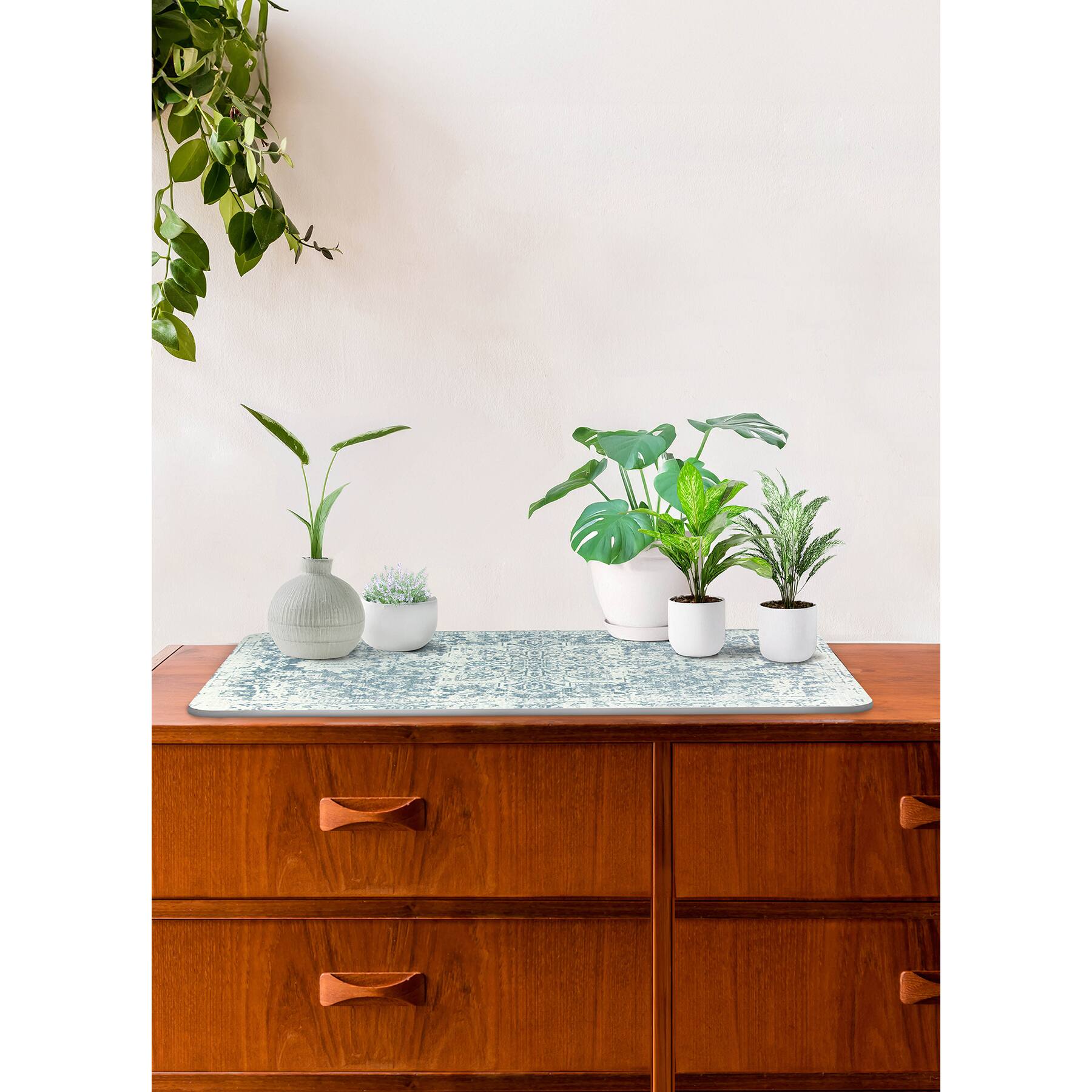 FloorPops Kilim Blue Stone Quick Drying Mat