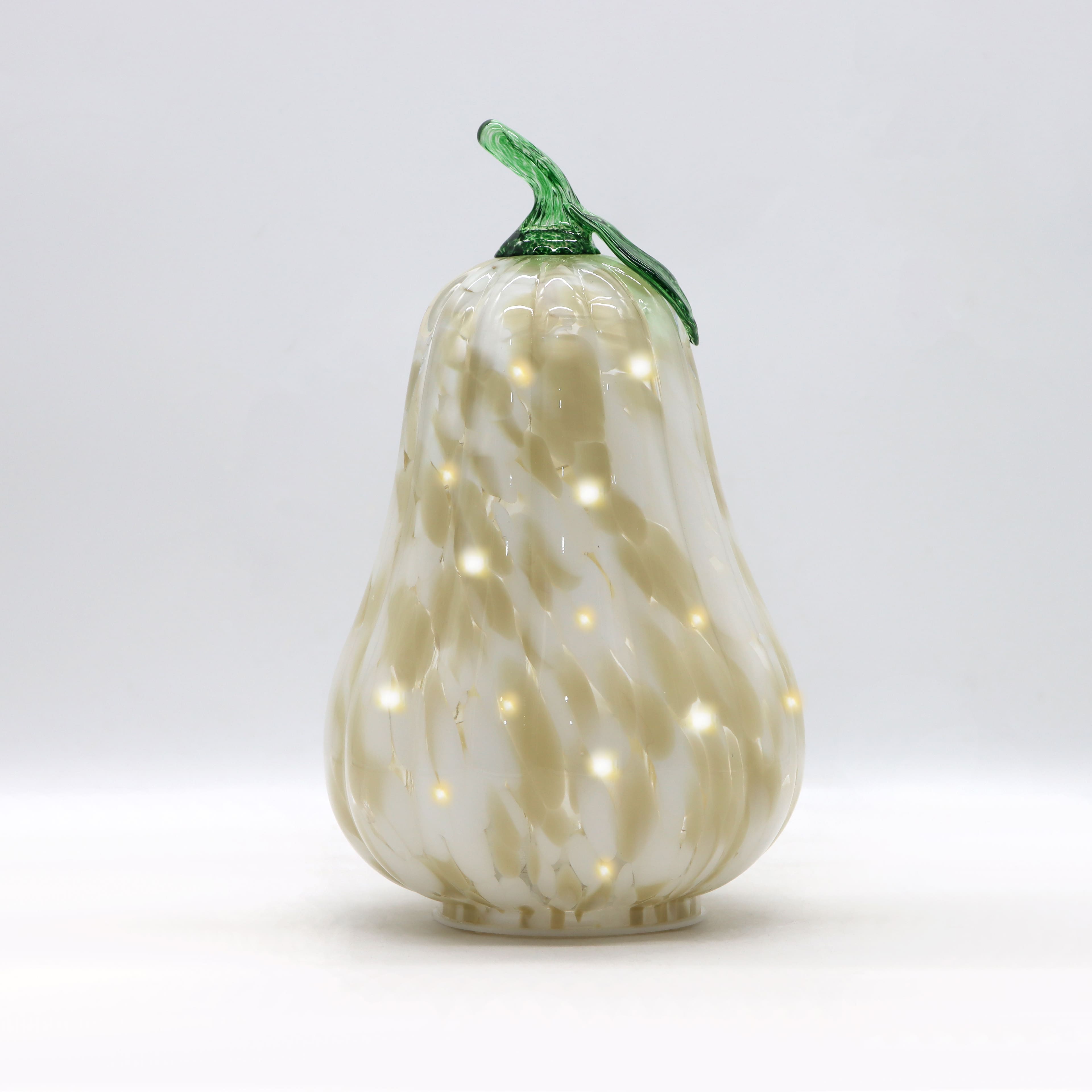 Warm White LED Cream Glass Gourd by Ashland&#xAE;