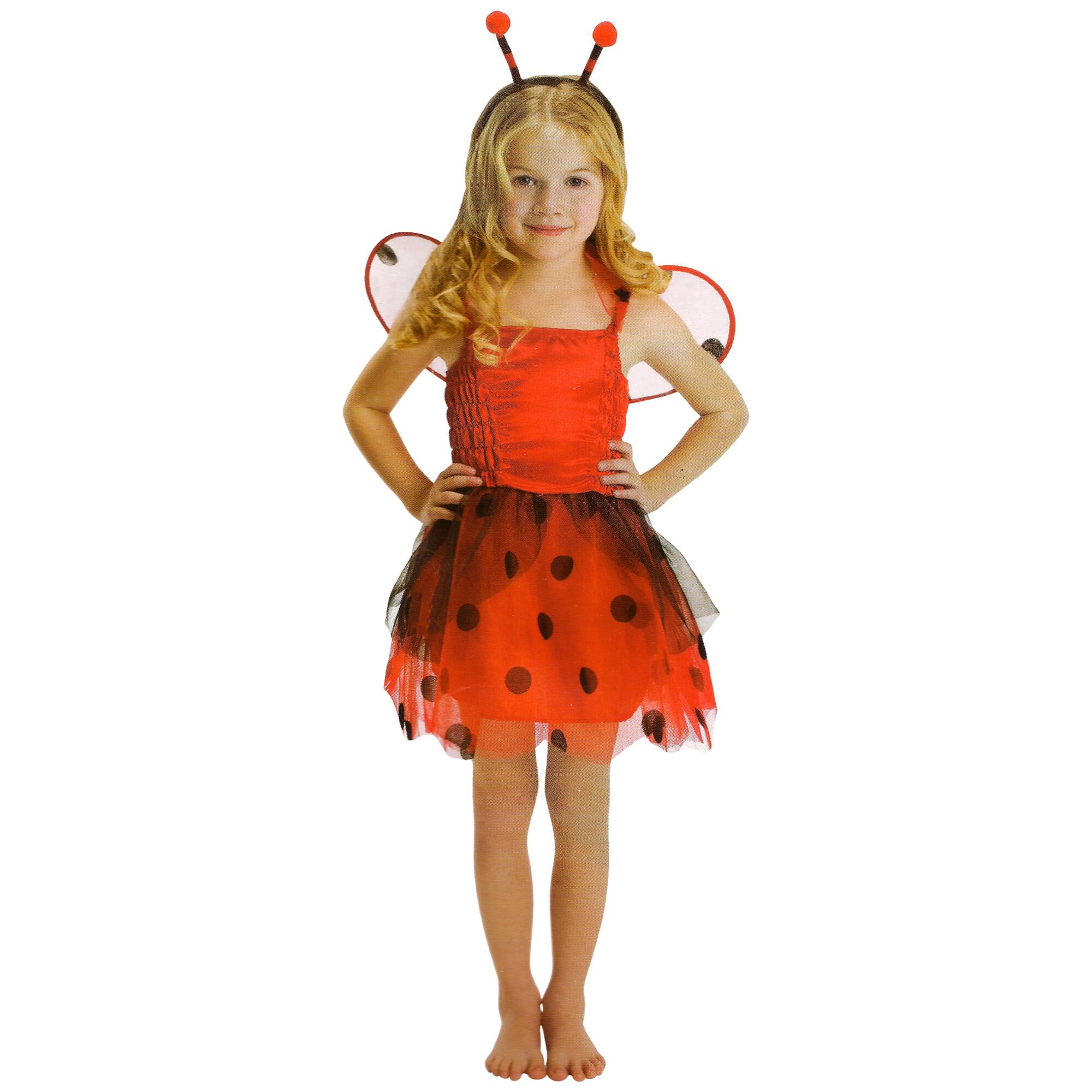 Small Red &#x26; Black Ladybug Girl&#x27;s Costume