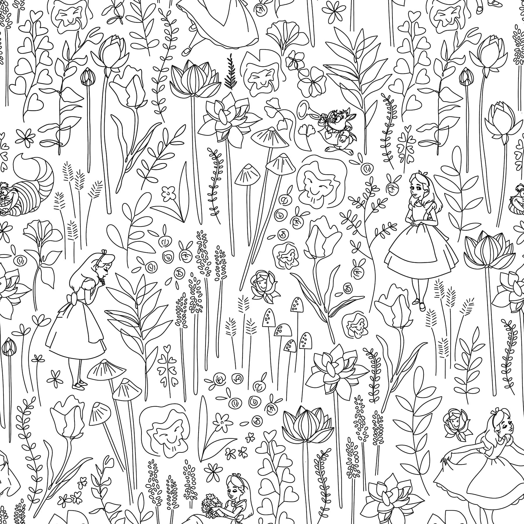 RoomMates Disney® Alice in Wonderland Garden Peel & Stick Wallpaper