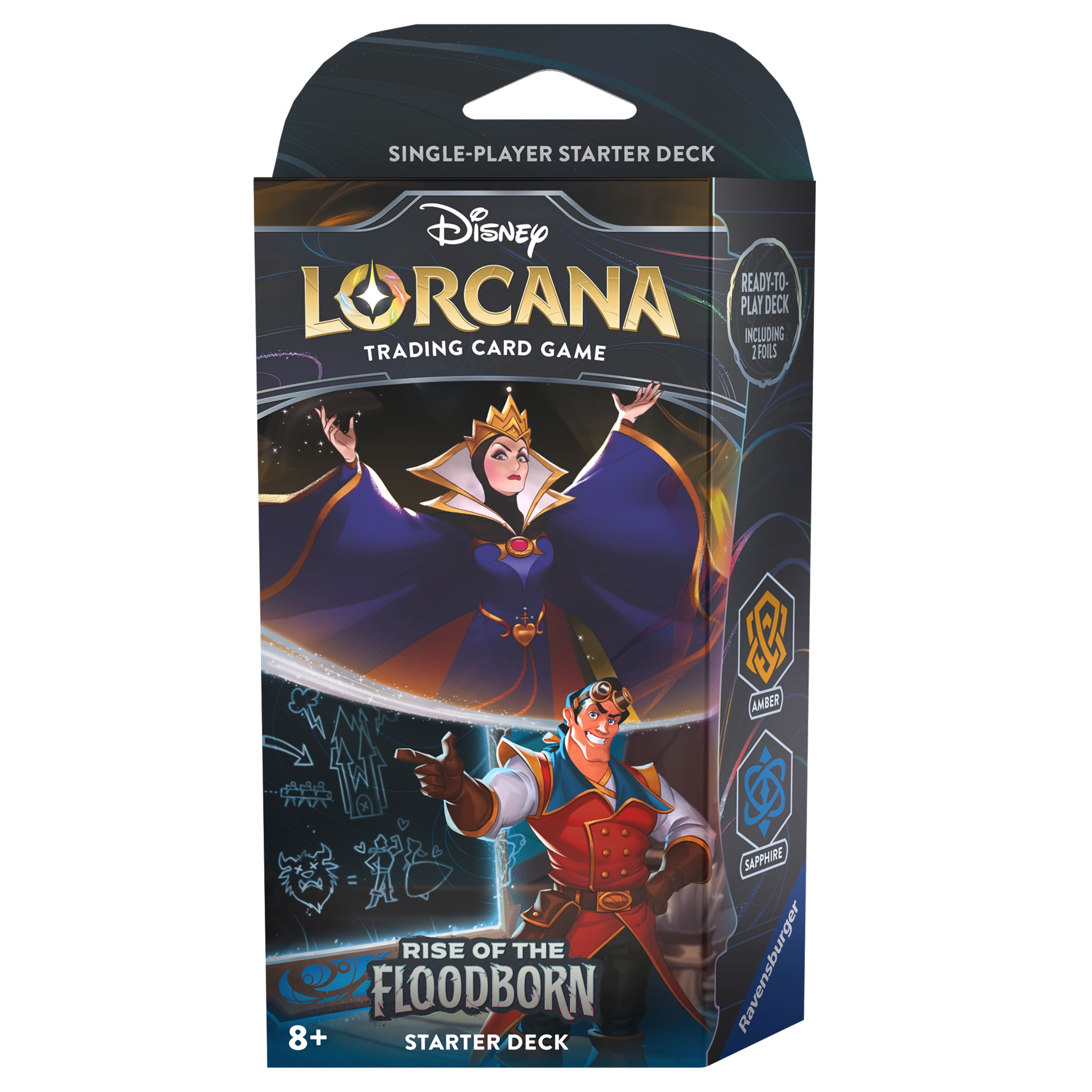 Disney&#xAE; Lorcana: Rise of the Floodborn Amber &#x26; Sapphire Starter Deck