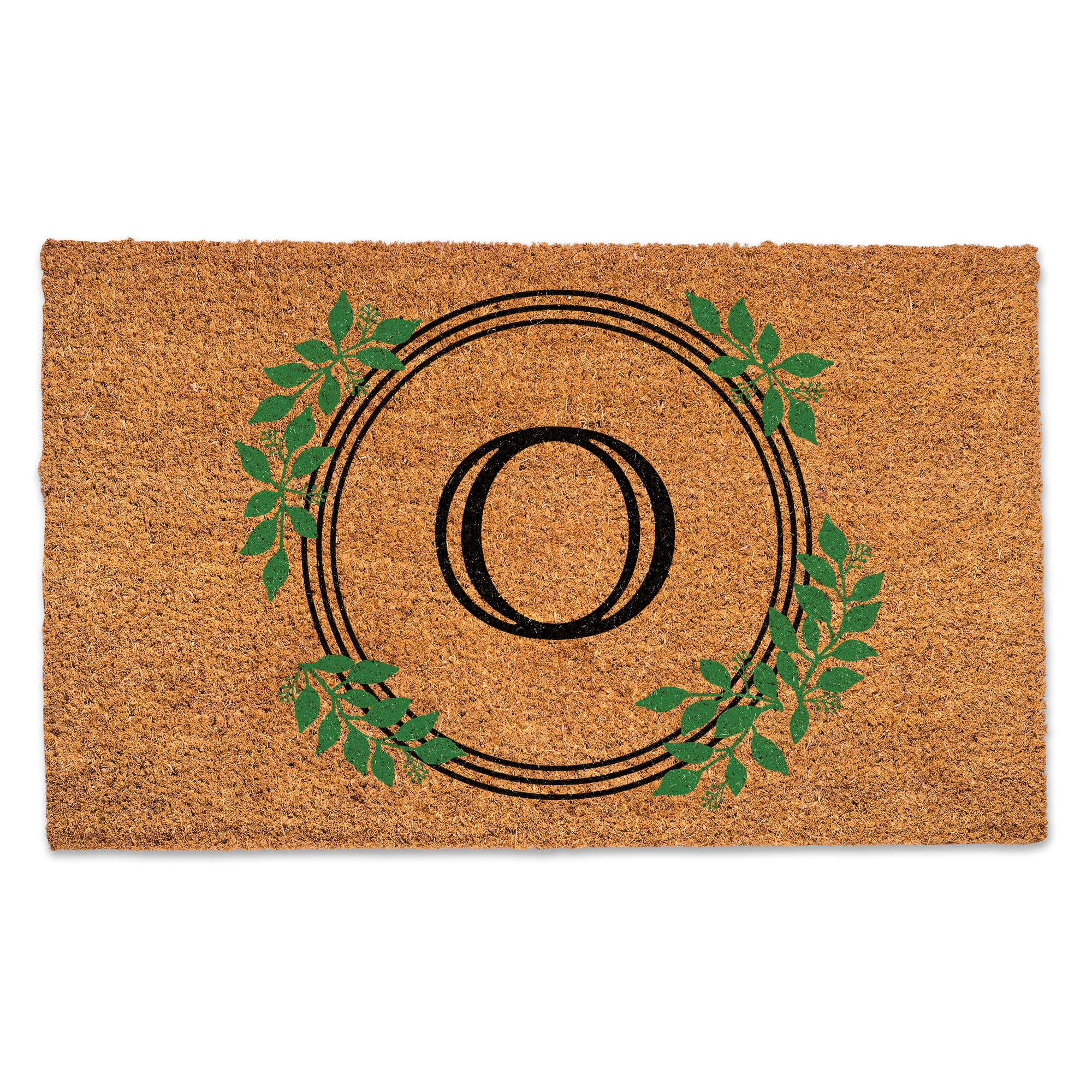 Laurel Circle Monogram Door Mat