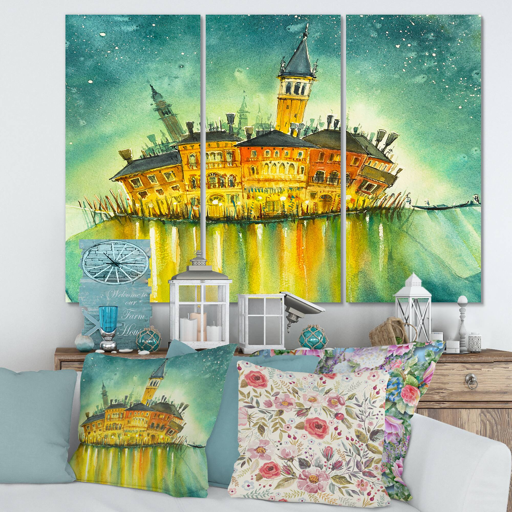 Designart - Idyllic Island of Venice At Night