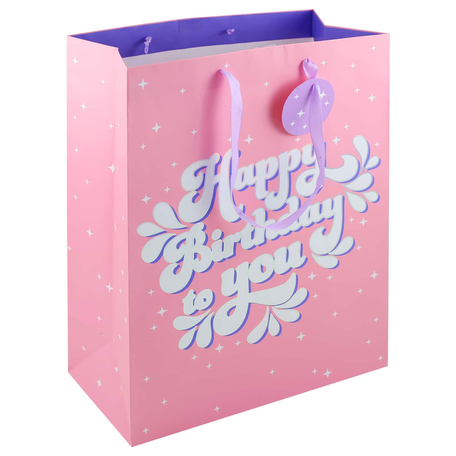 Large Pink Happy Birthday Gift Bag by Celebrate It&#x2122;