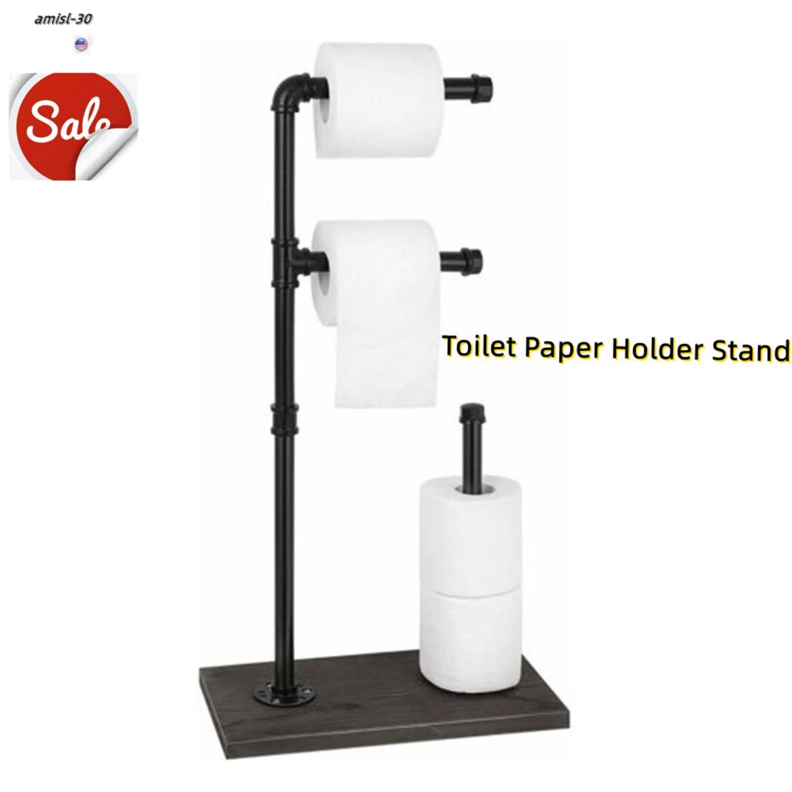 Black Commercial Toilet Paper Holder with Shelf