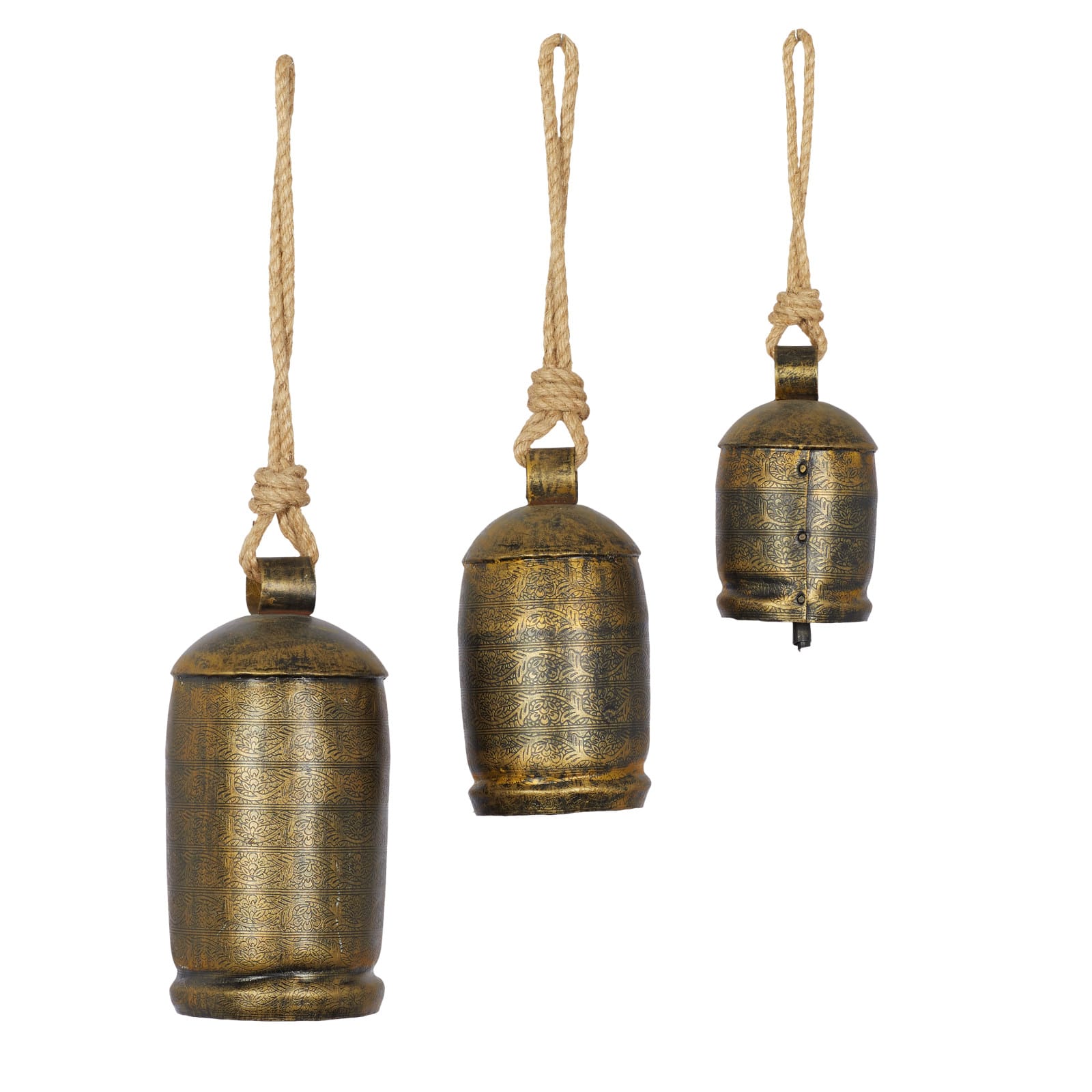 Gold Metal Rustic Windchime Set