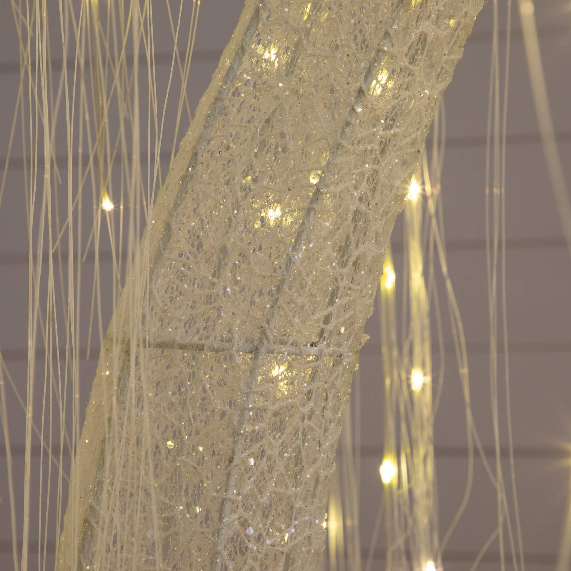 7ft. Pre-Lit Artificial White Willow Tree with 400 Cool White LED Light
