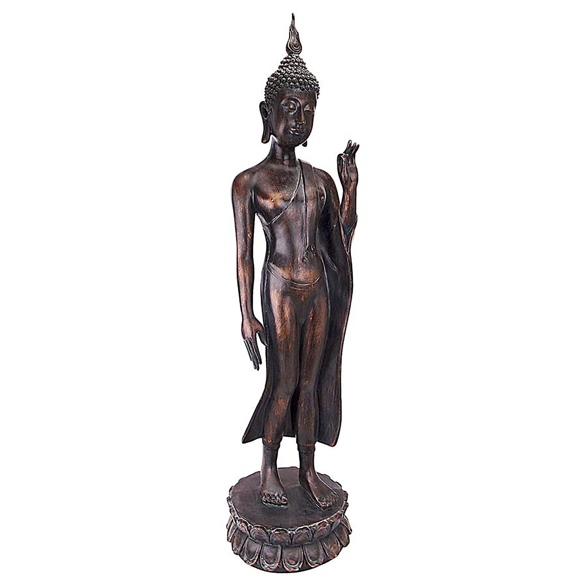 Design Toscano 34&#x22; Free from Fear Standing Buddha Statue