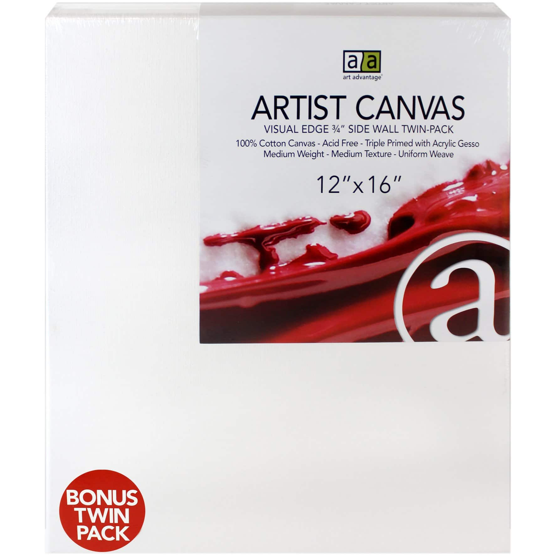 Art Advantage® 2 Pack Visual Edge Artist Canvas