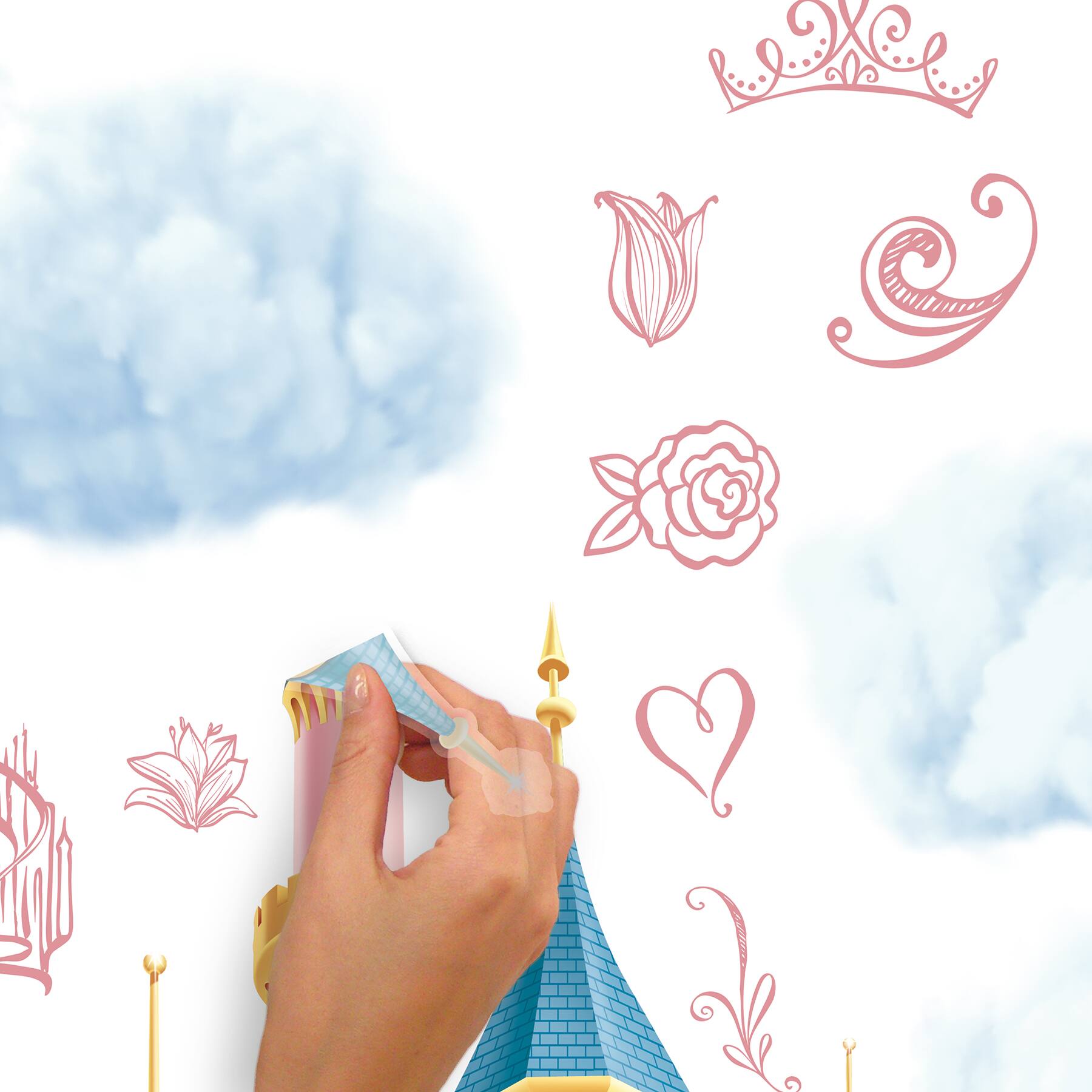 RoomMates Disney® Princess Castle XL Giant Wall Decals with String Lights