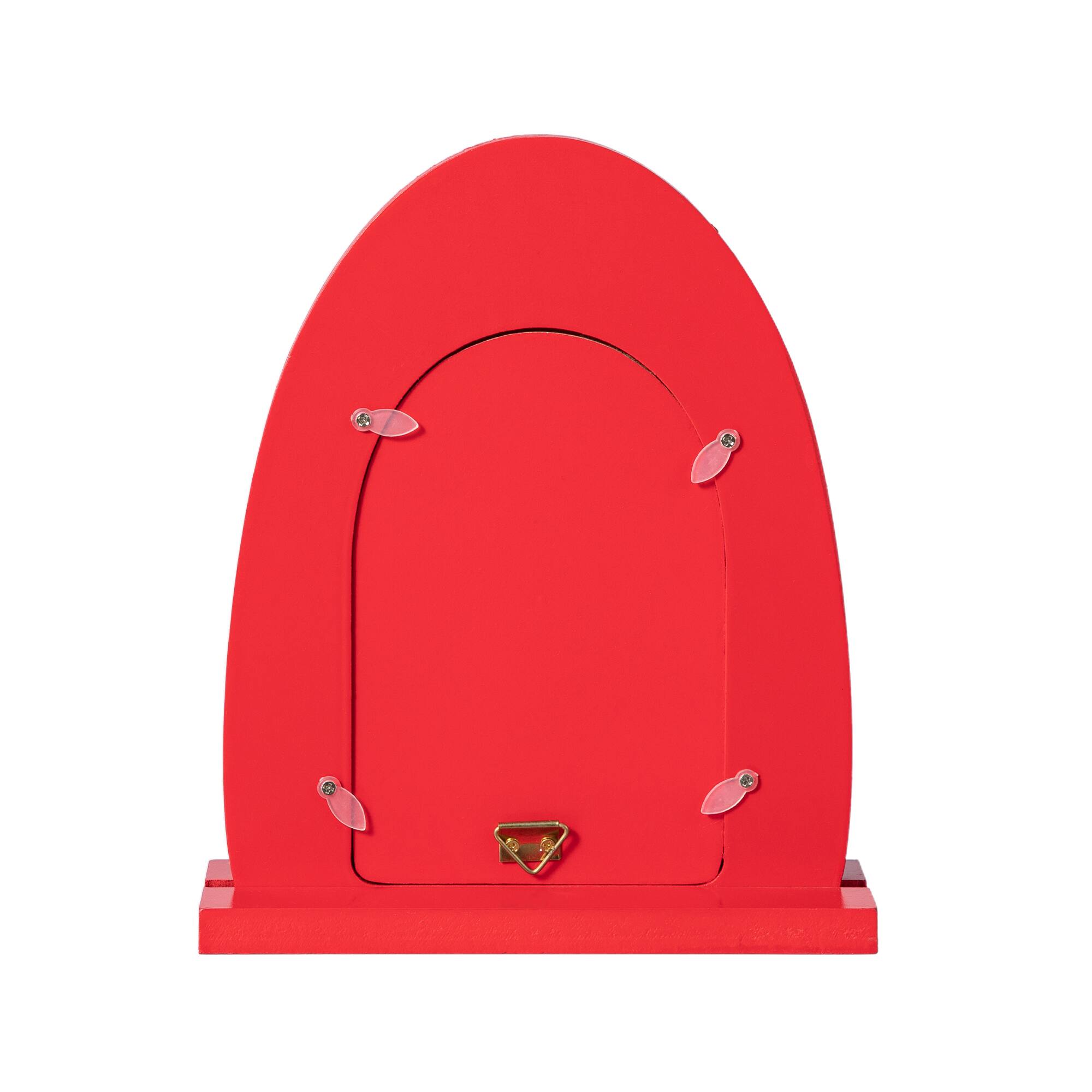 Glitzhome&#xAE; 8.5&#x22; Valentine&#x27;s Wooden Door-Shaped Photo Frame Table D&#xE9;cor