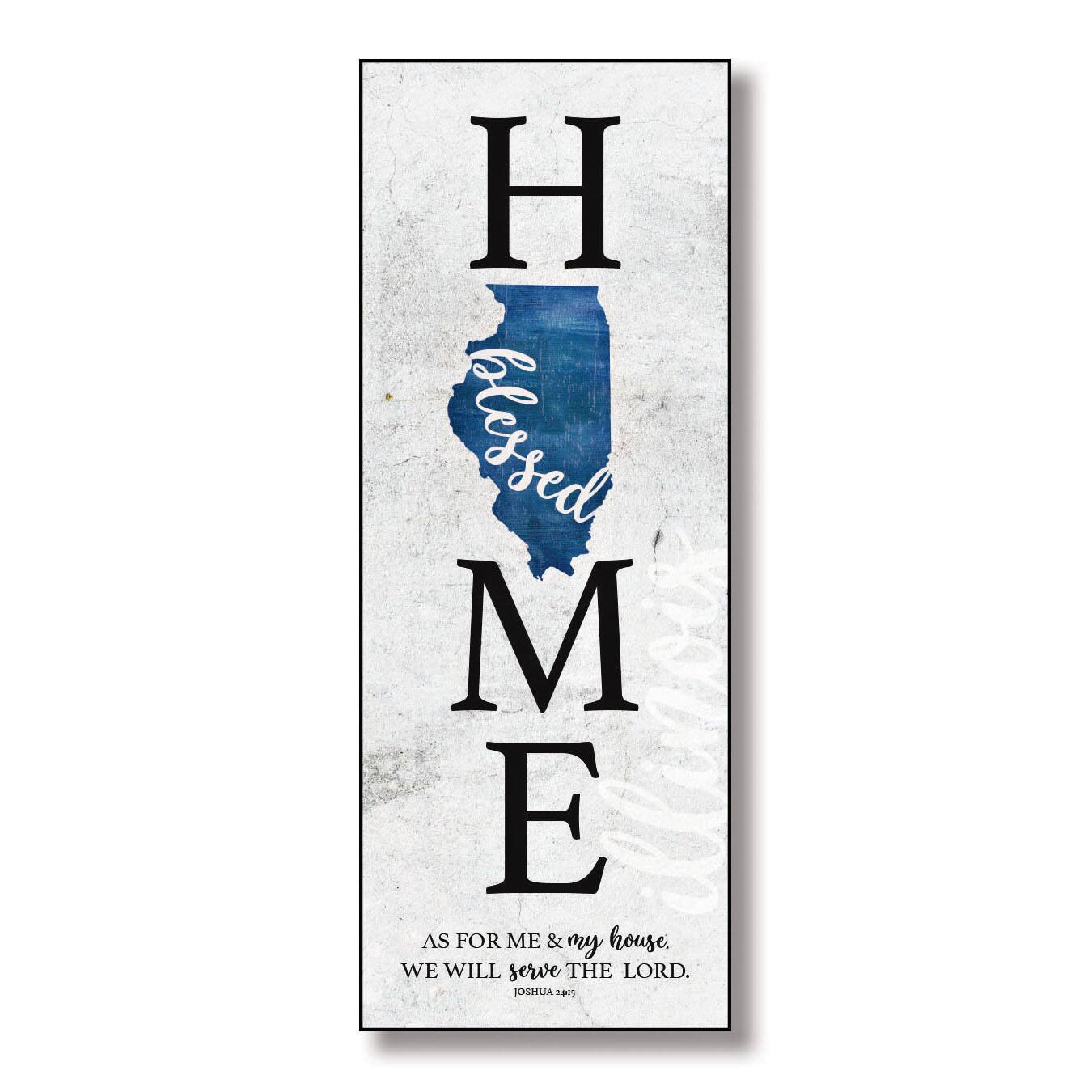 Blessed Illinois Home Wall Plaque