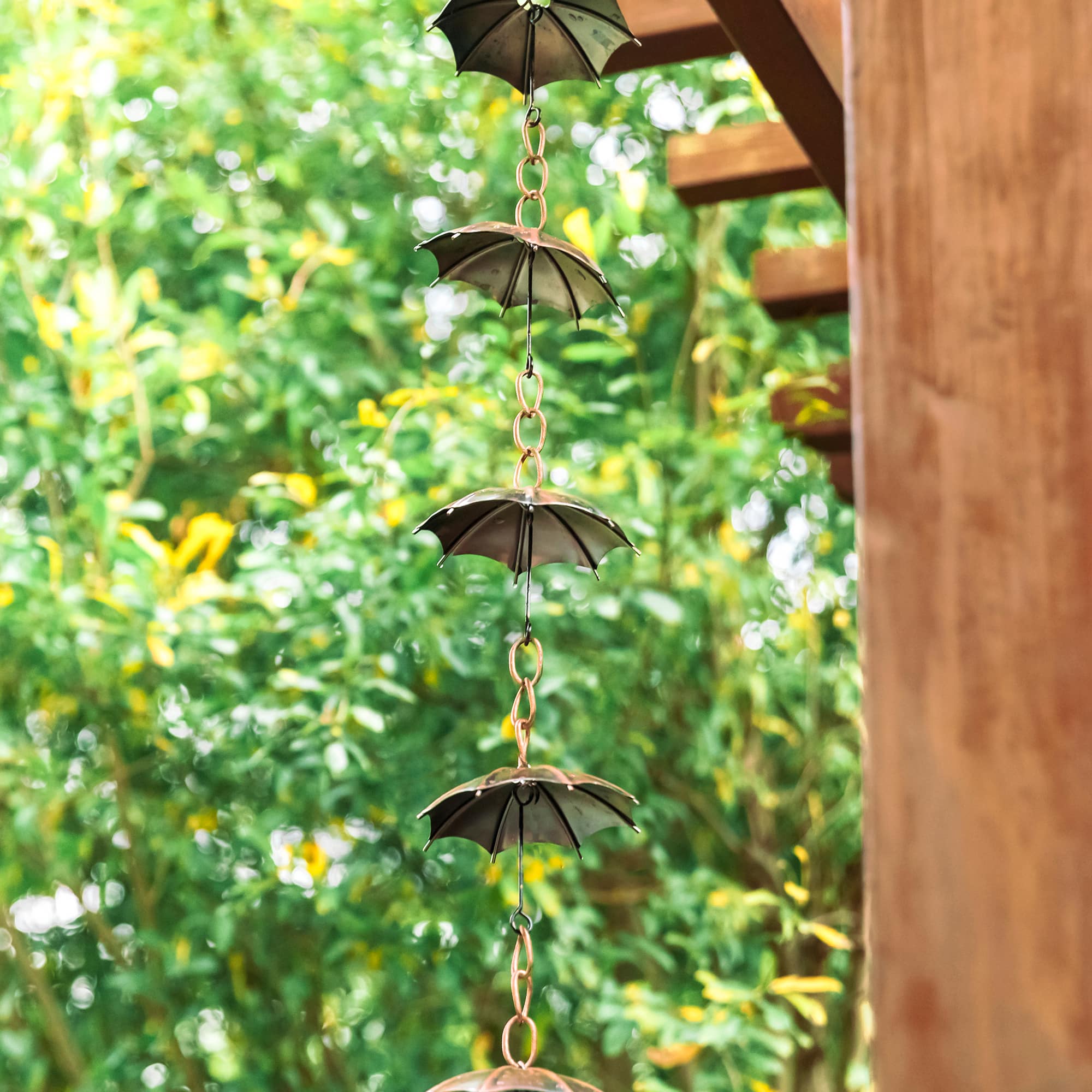 Glitzhome&#xAE; 8.5ft Faux Copper Umbrella Shaped Rain Chain