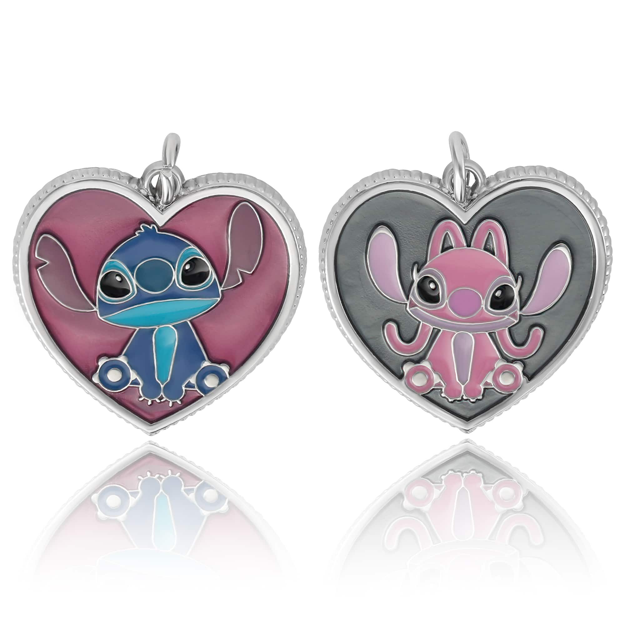 Disney® Stitch & Angel Hearts 2-Piece Enamel Charm Set