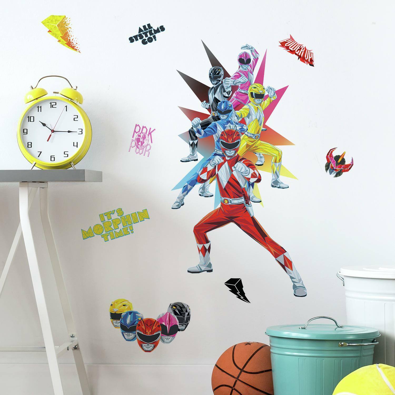 RoomMates Power Rangers Peel &#x26; Stick Giant Wall Decals