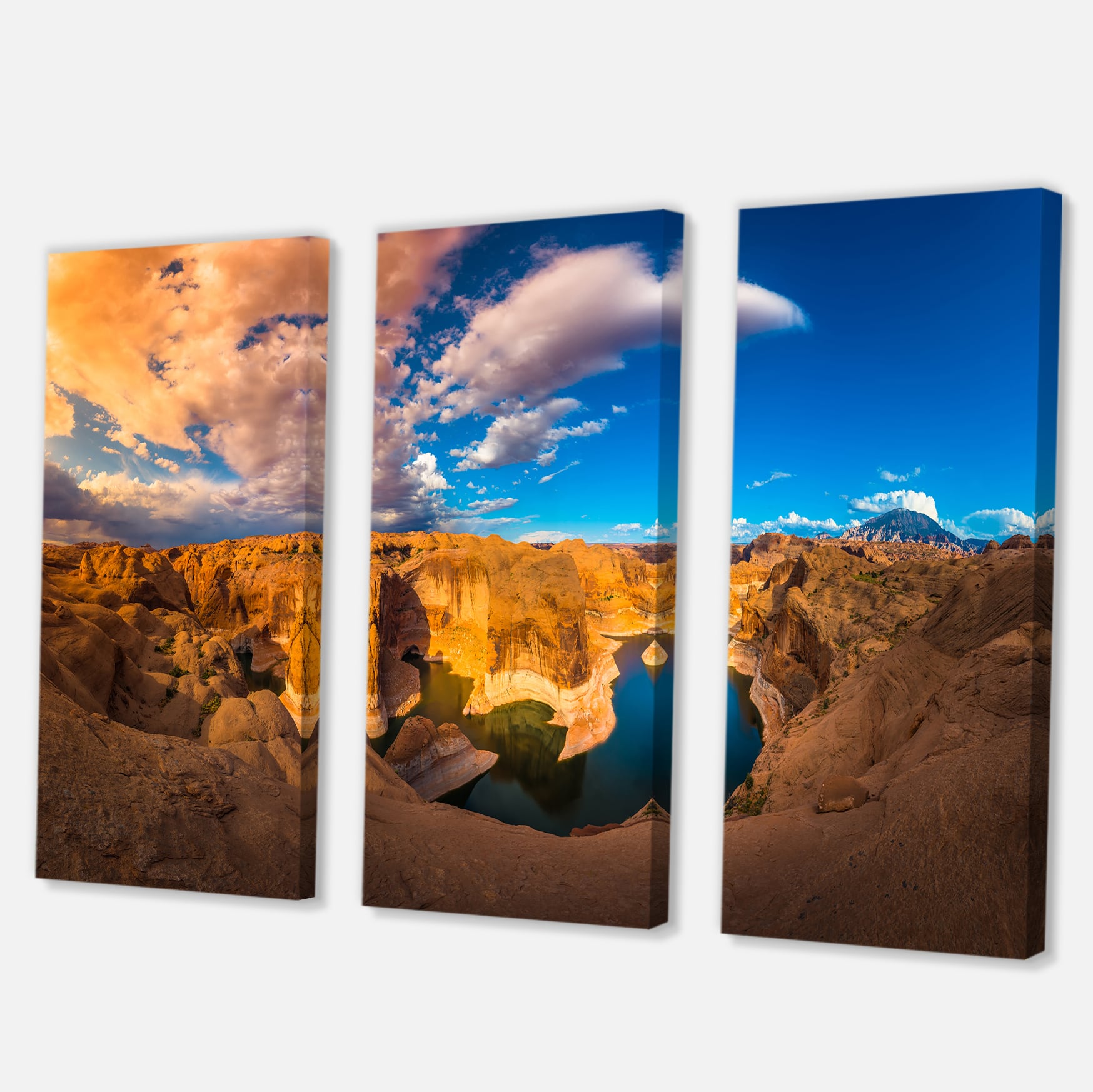 Designart - Reflection Canyon Lake Powell - Landscape Canvas Art Print