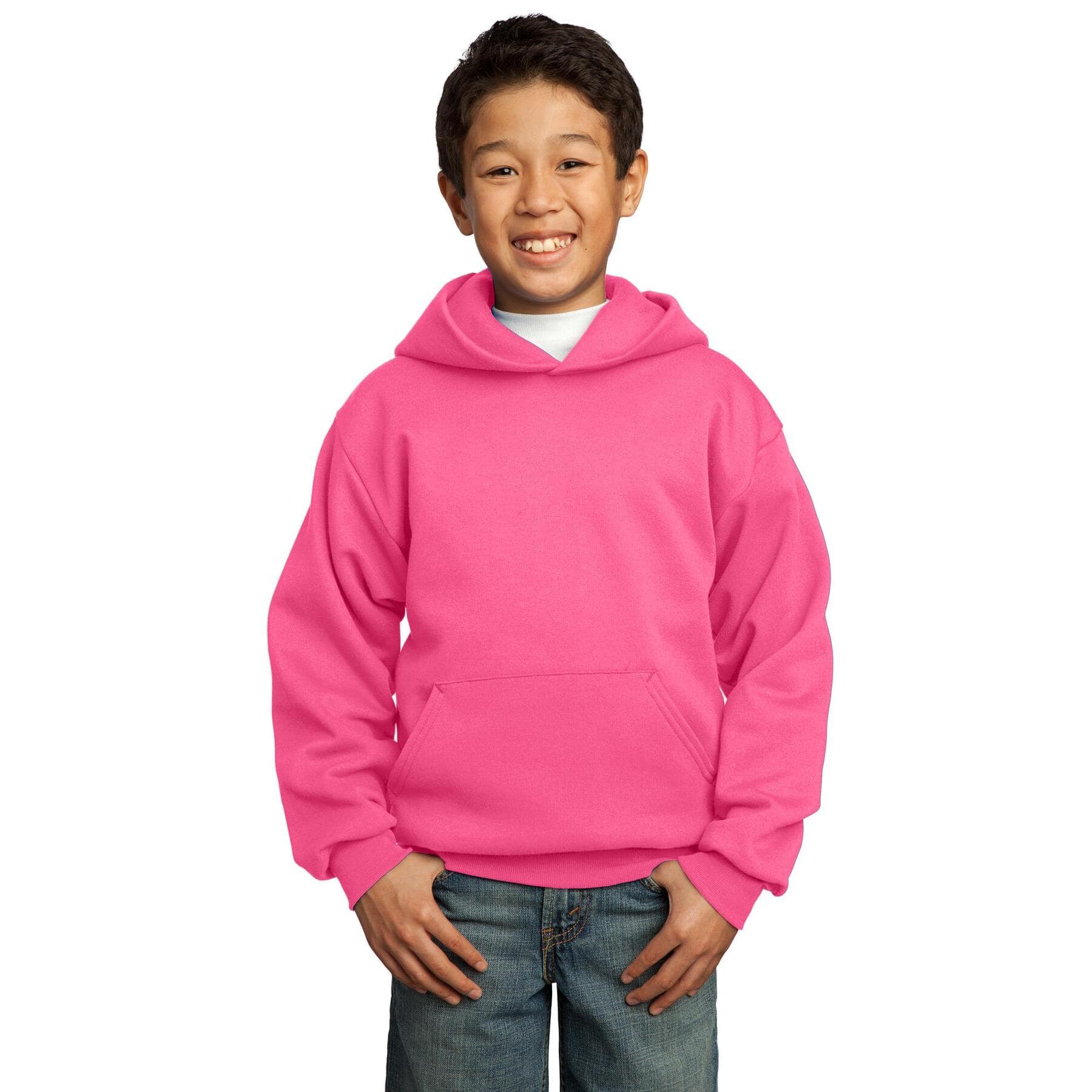 Port & Company® Youth Neon Fleece Pullover Hooded Sweatshirt