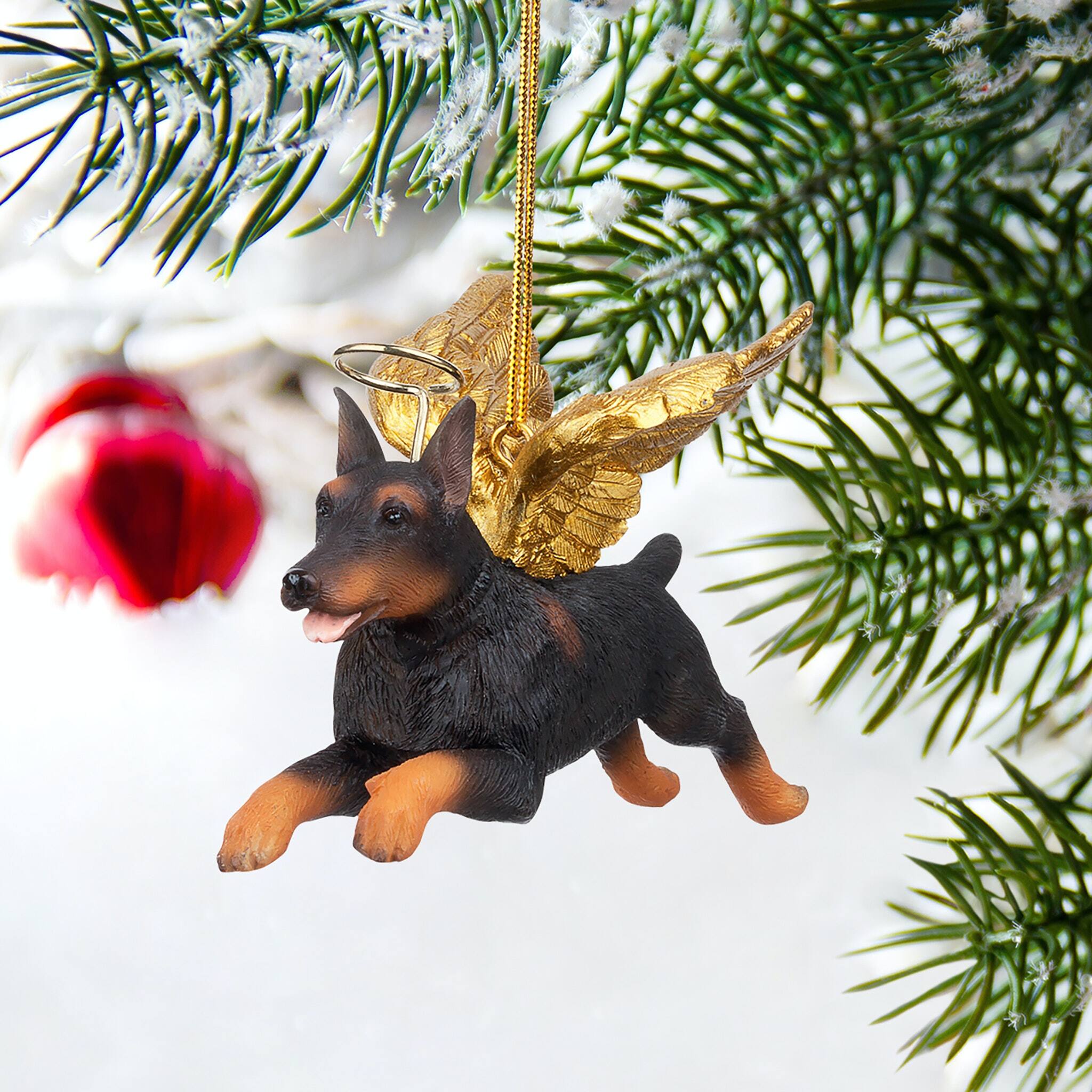 Design Toscano Honor the Pooch Doberman Angel Ornament