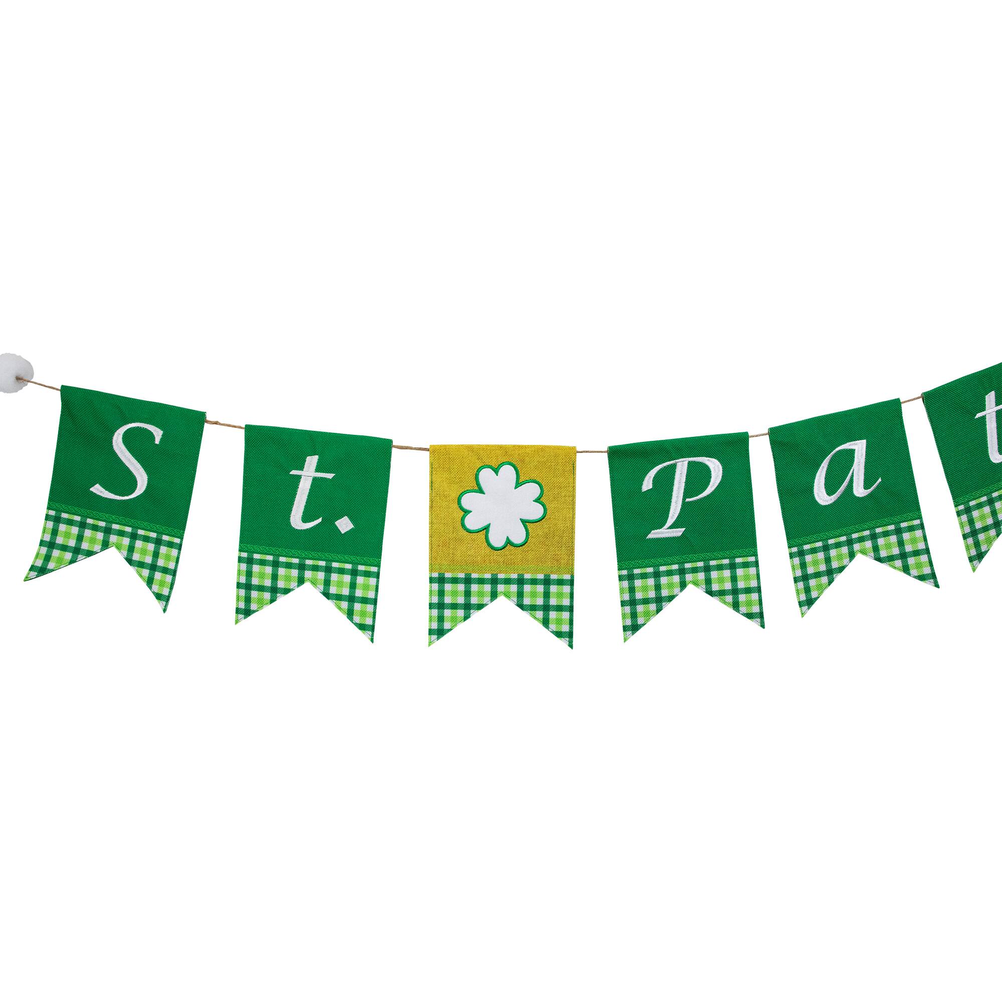 7.5ft. Plaid St. Patrick&#x27;s Flag Wall Banner