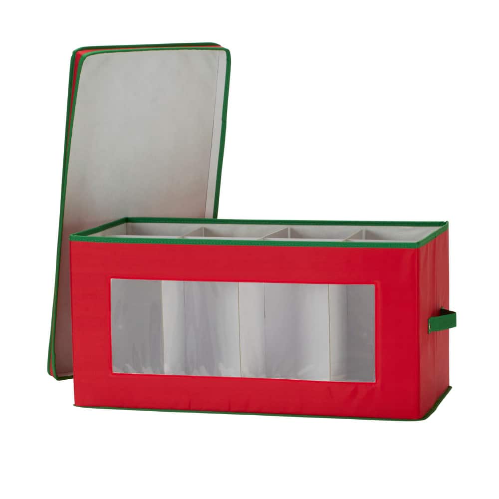 Household Essentials 15" Red Holiday Storage Box
