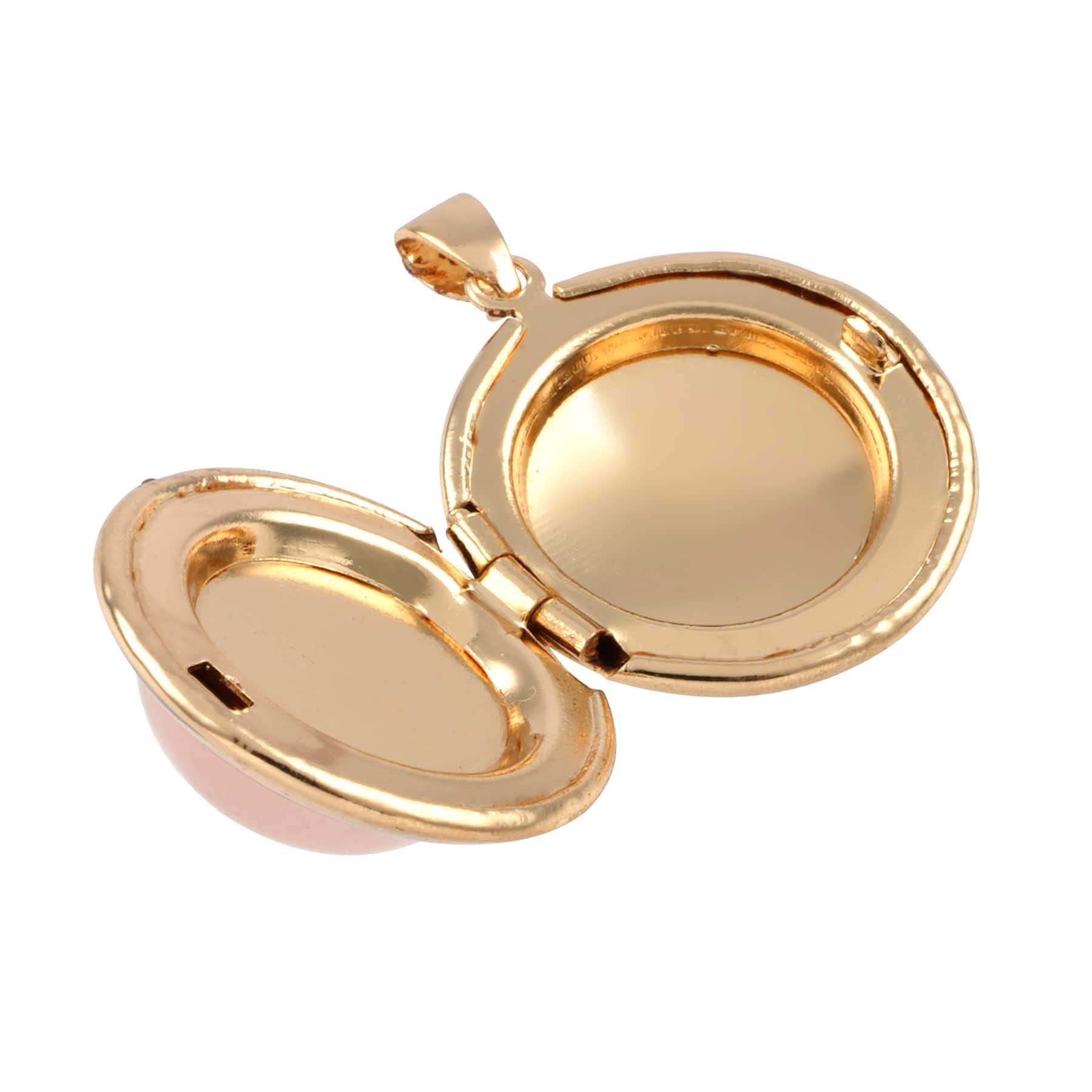 12 Pack: Pink Quartz & Gold Round Locket by Bead Landing™