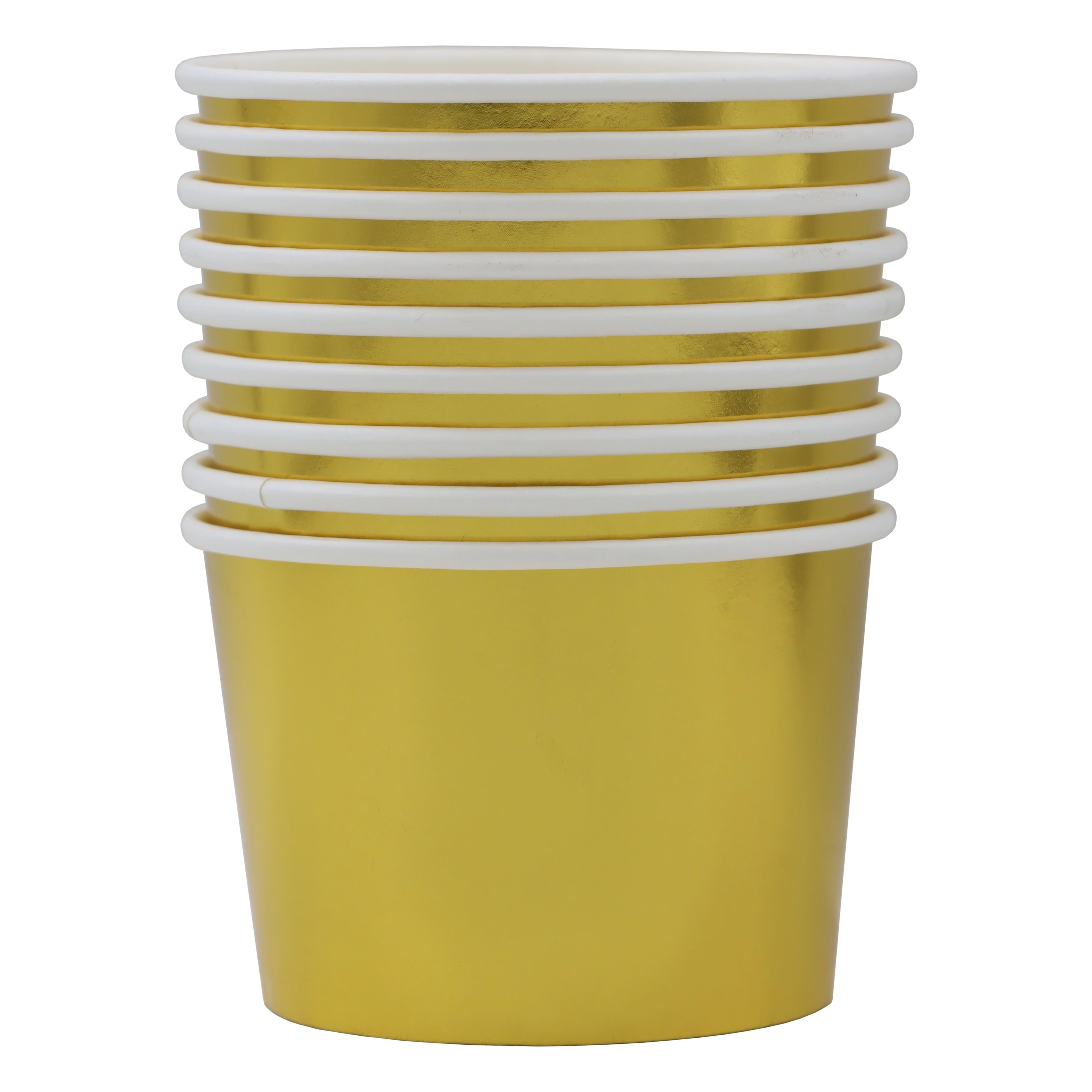 8oz. Gold Snack Cups, 10ct. by Celebrate It&#x2122;