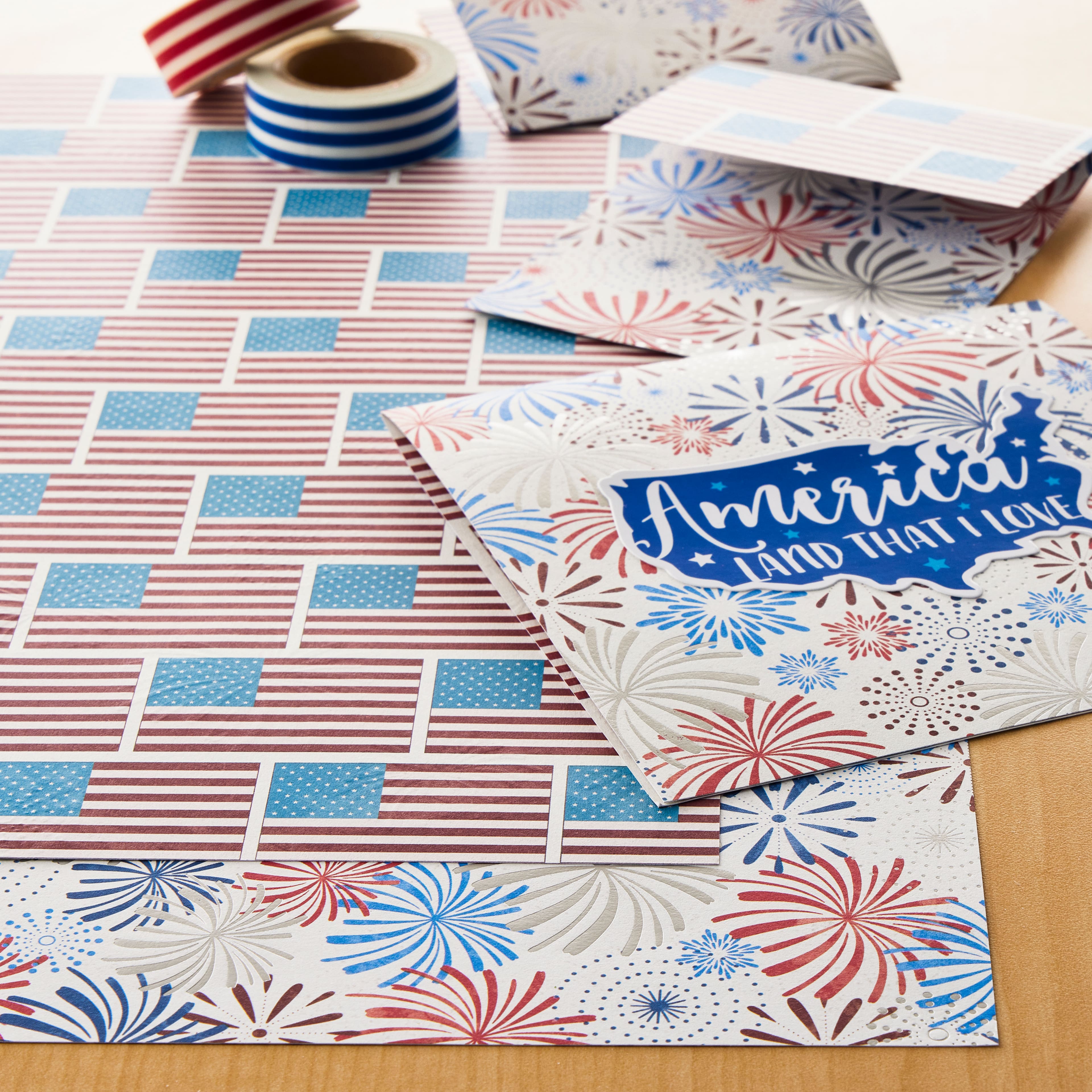 4th of July Paper by Recollections&#x2122;, 12&#x22; x 12&#x22;