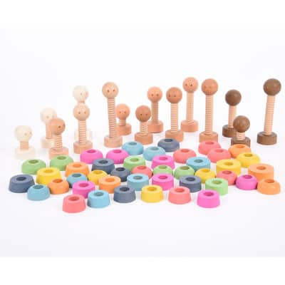 TickiT Rainbow Community People 60 Piece Play Set | Michaels