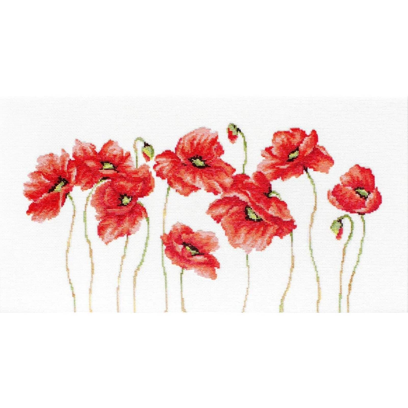 Luca-s Poppies Counted Cross Stitch Kit