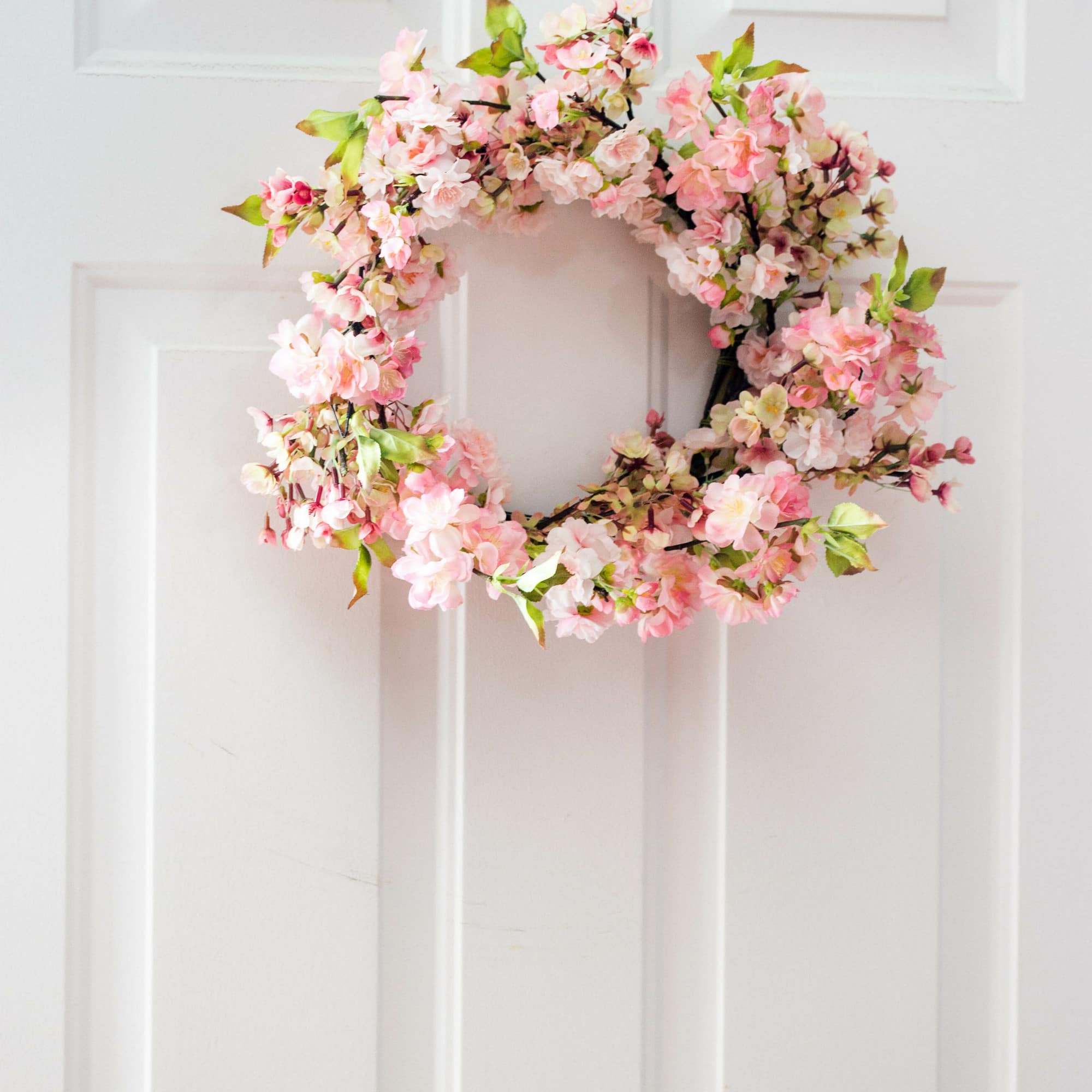 24" Pink Cherry Blossom Wreath