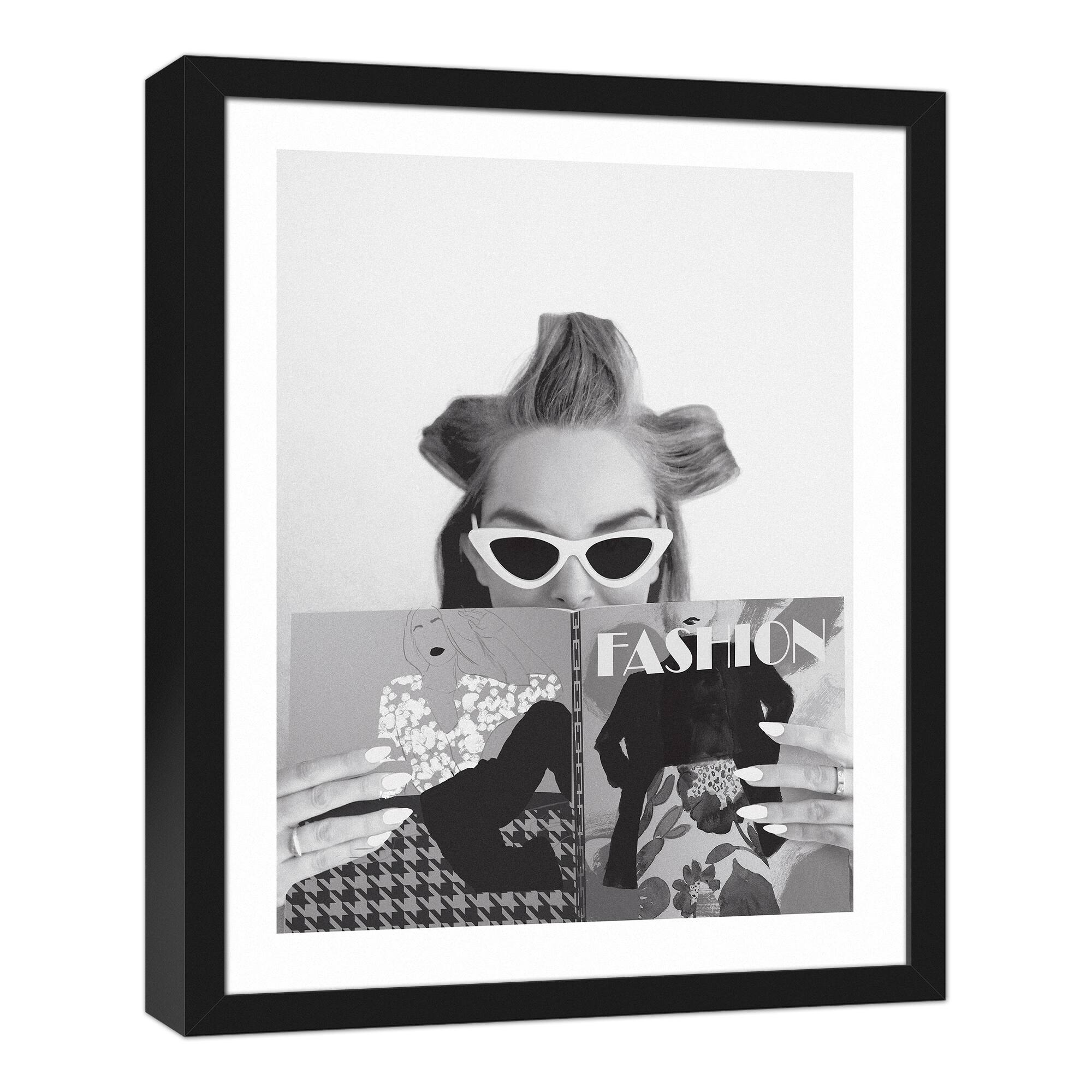 Beauty Salon Magazine 16&#x22; x 20&#x22; Black Framed Canvas