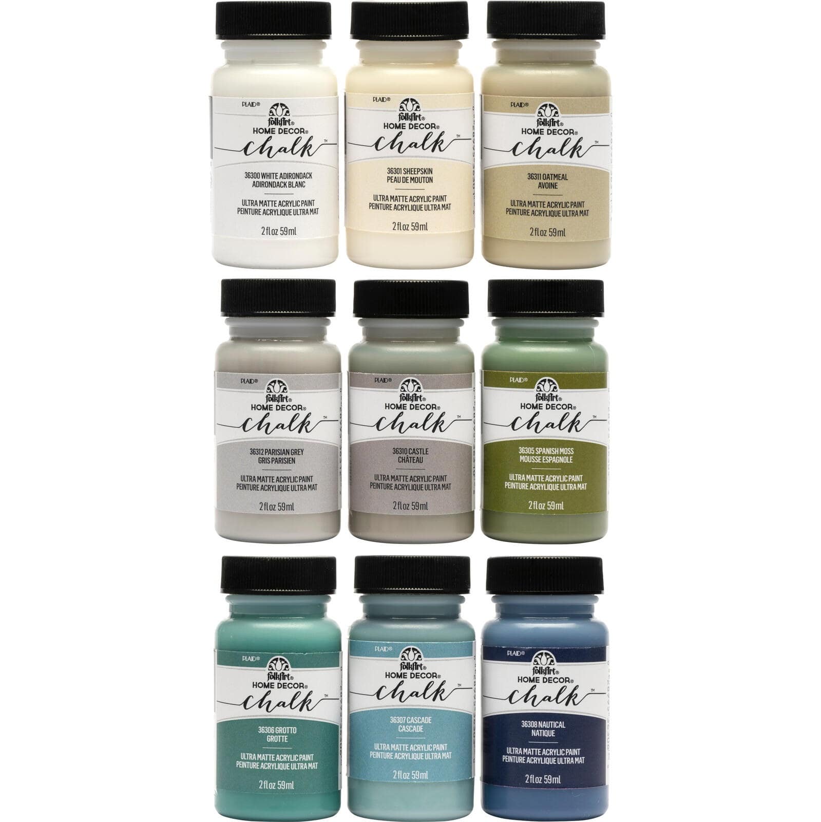 FolkArt&#xAE; Home D&#xE9;cor&#x2122; 9 Color Chalk Paint Set