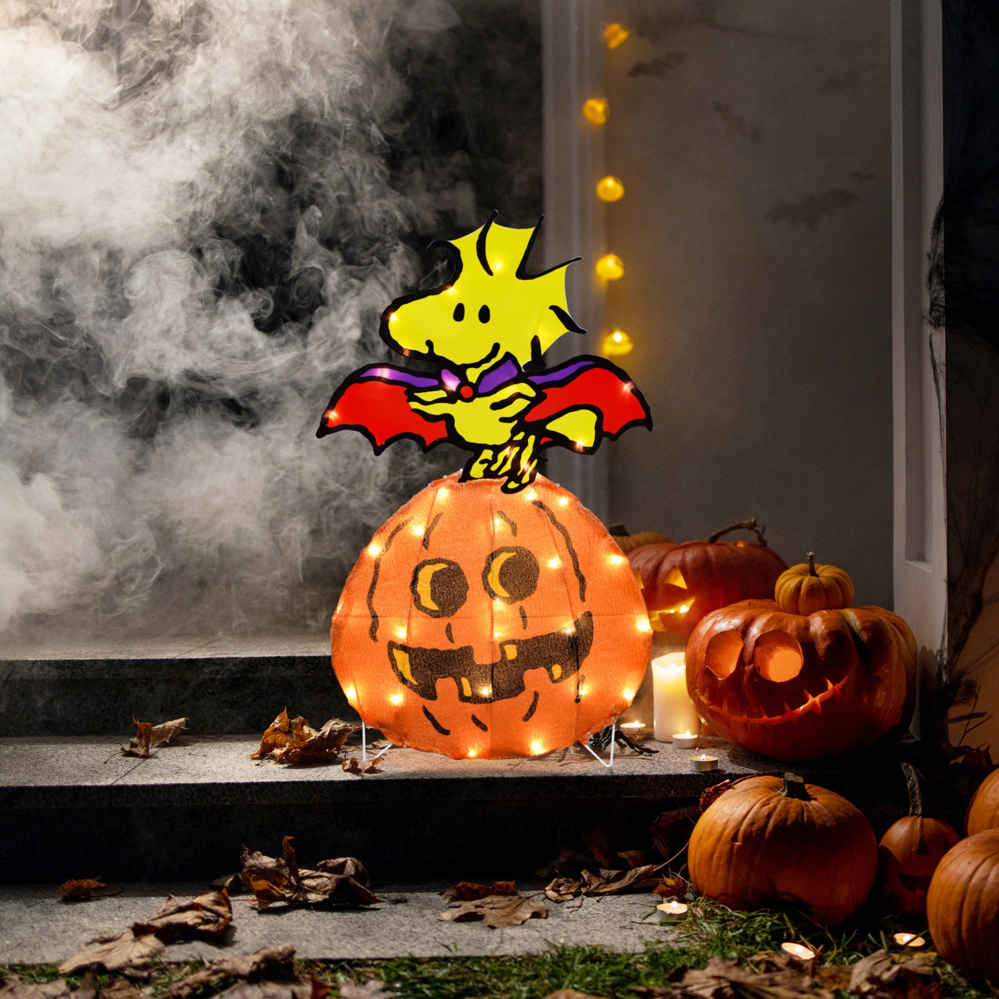 24&#x22; LED Peanuts Woodstock Vampire Yard Art