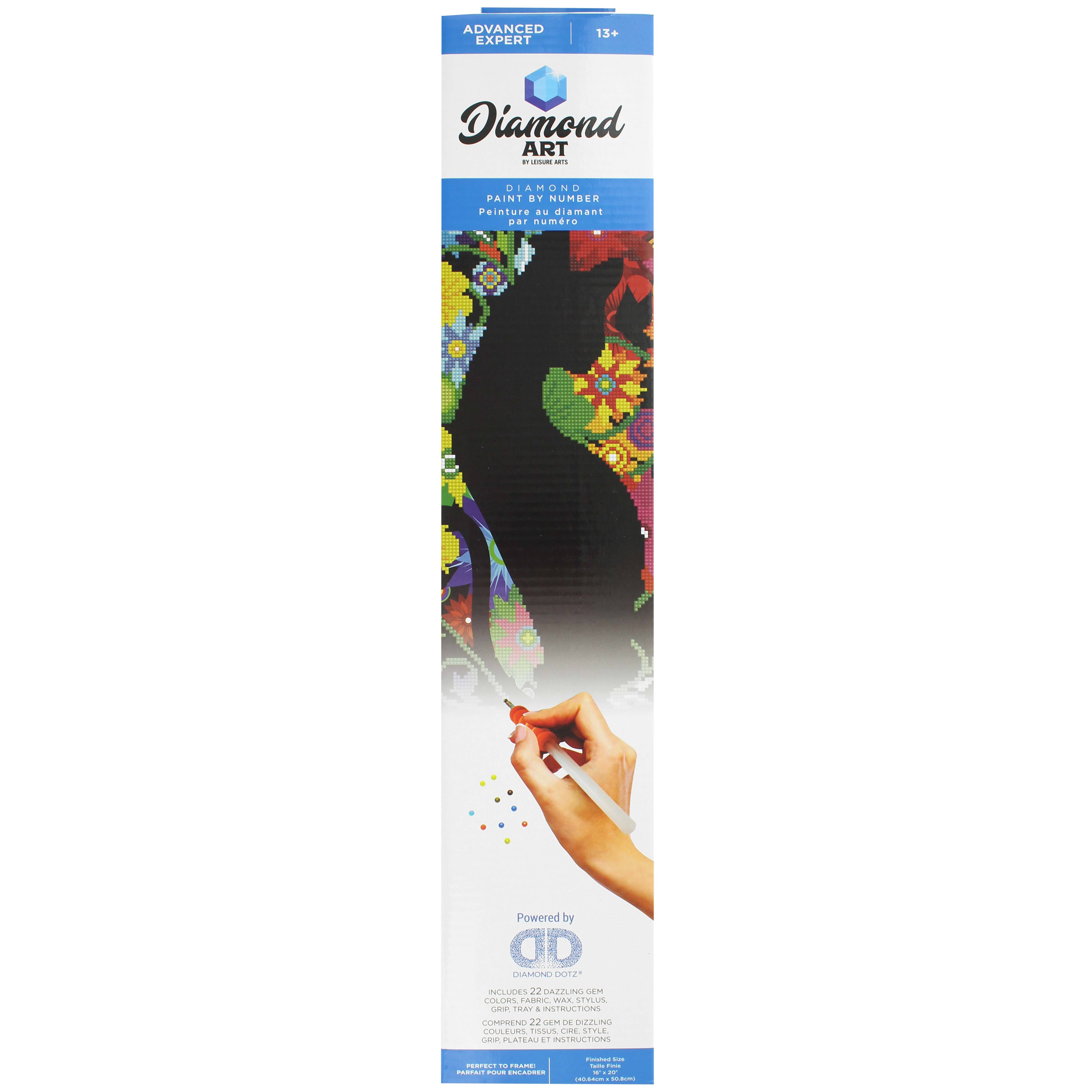 Diamond Art Diamond Paint by Number Kit, Black Cat & Flowers Michaels