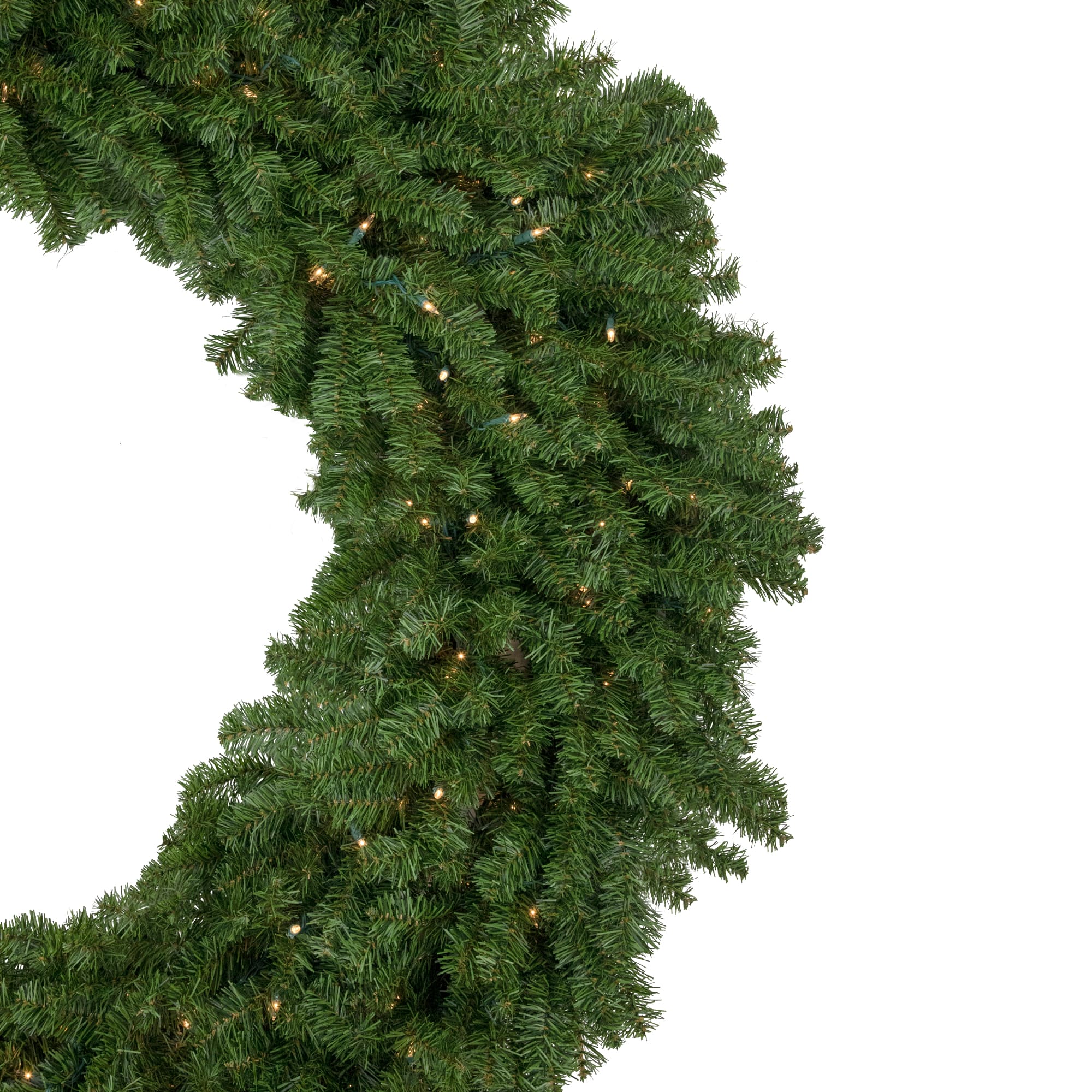 7ft. Pre-Lit Commercial Canadian Pine Artificial Christmas Wreath