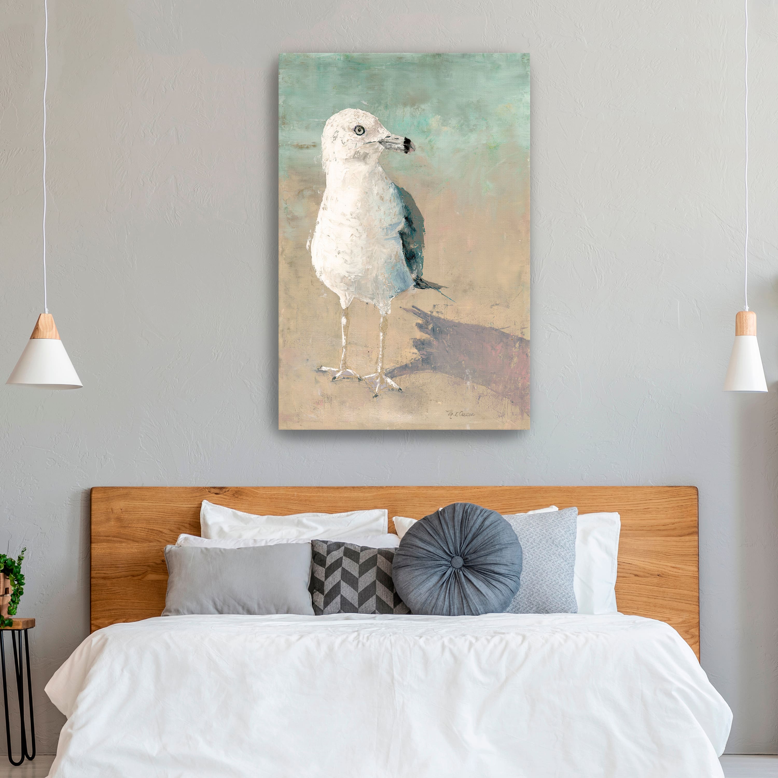Beach Bird Canvas Giclee