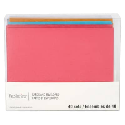 Solid Rainbow Cards & Envelopes by Recollections™, 4.25" x 5.5"