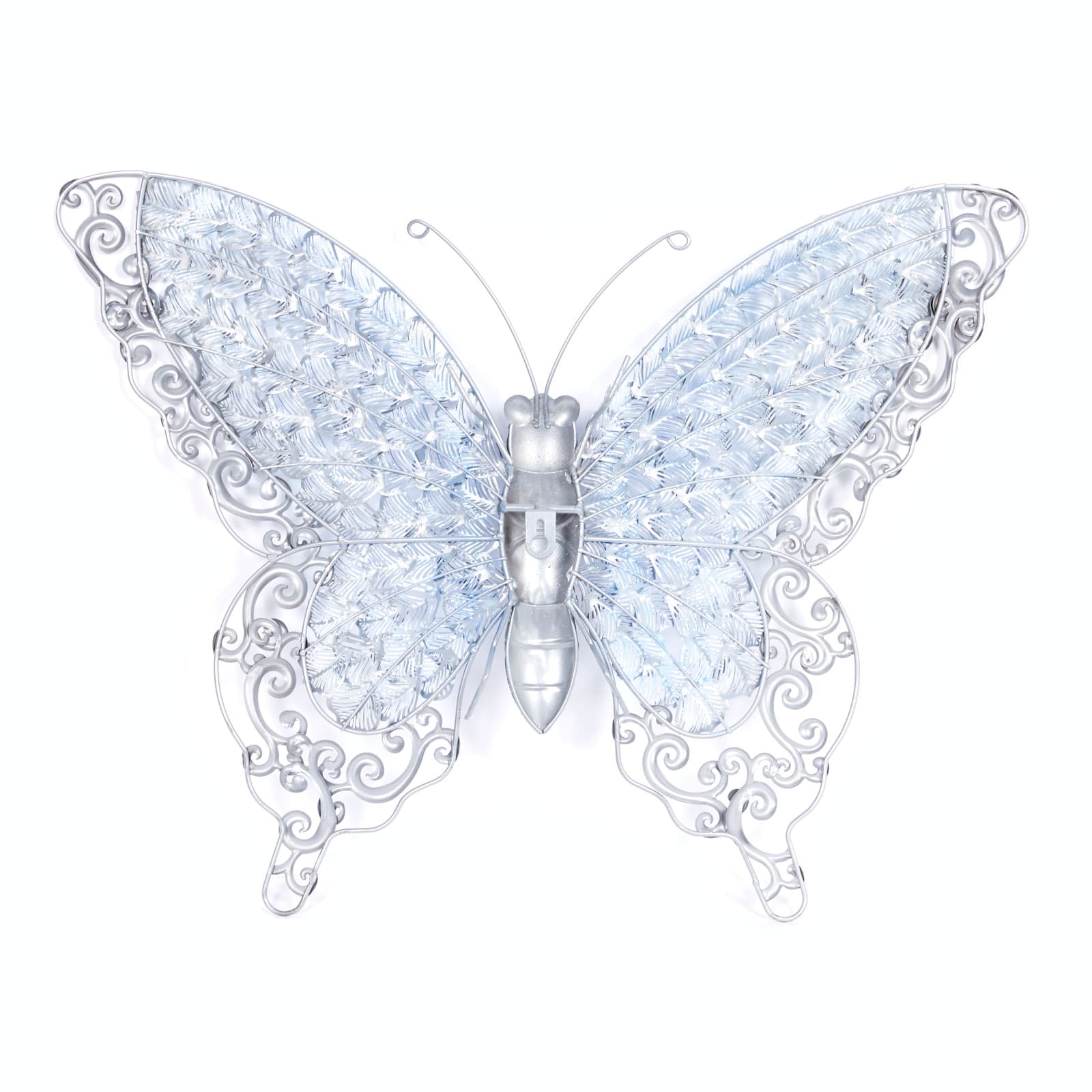 | Eclectic Decor Michaels Wall Metal & Butterfly Blue Silver